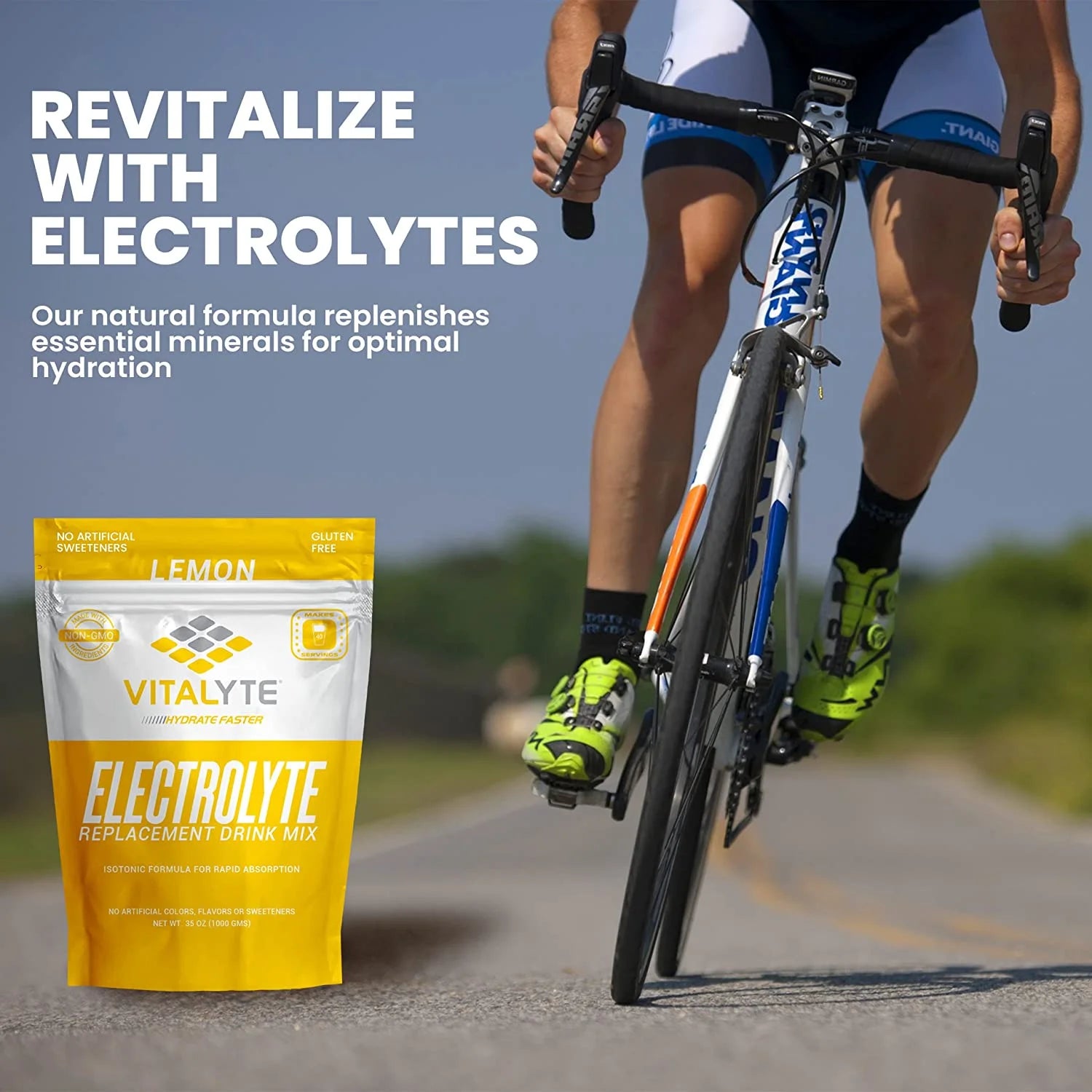 Electrolyte Replacement Powder Drink Mix, 40 16 Ounces per Serving (Lemon)