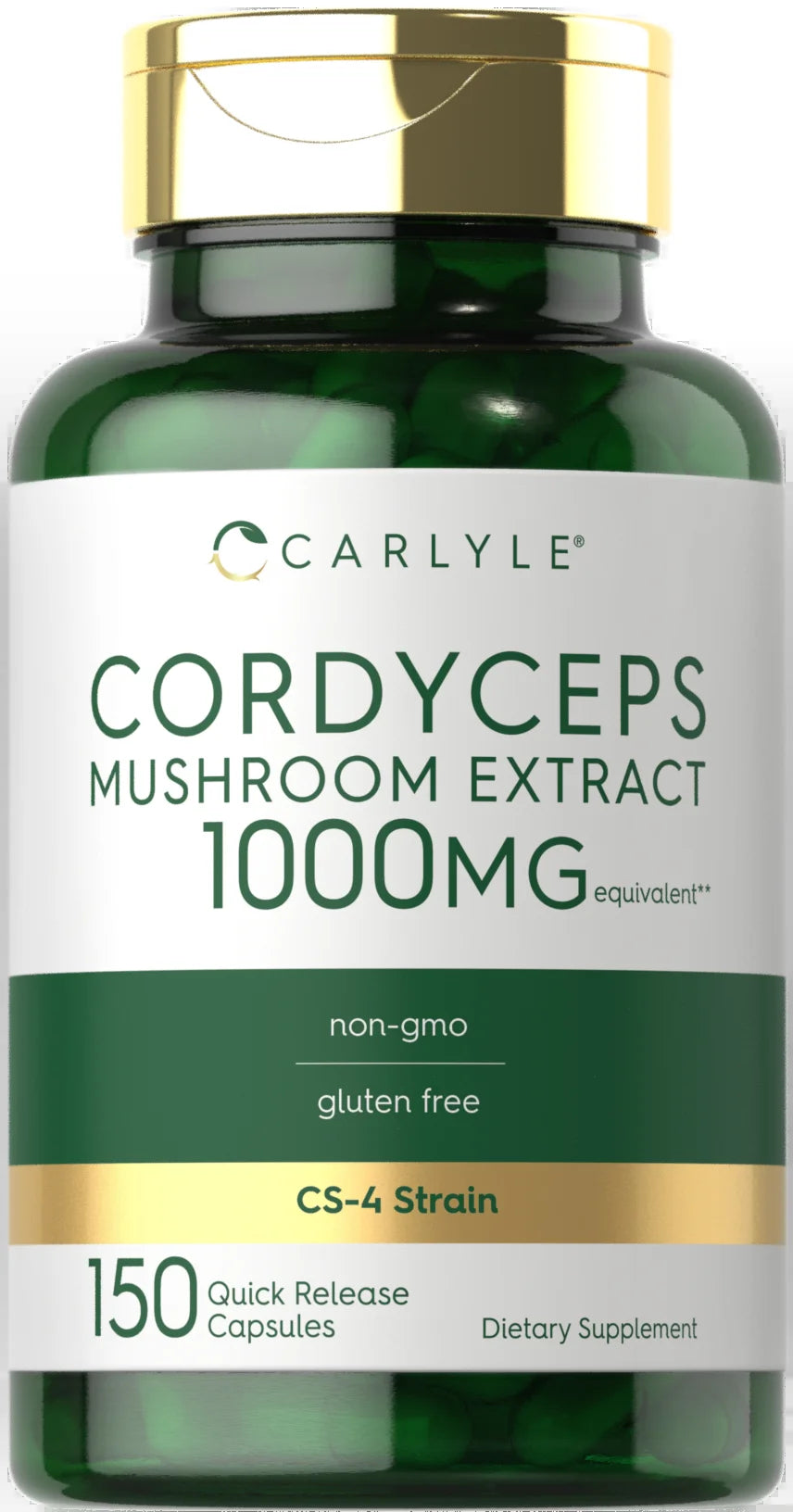 Cordyceps Mushroom Capsules 1000Mg | 150 Count | CS-4 Strain Mushroom Extract | Non-Gmo and Gluten Free | by