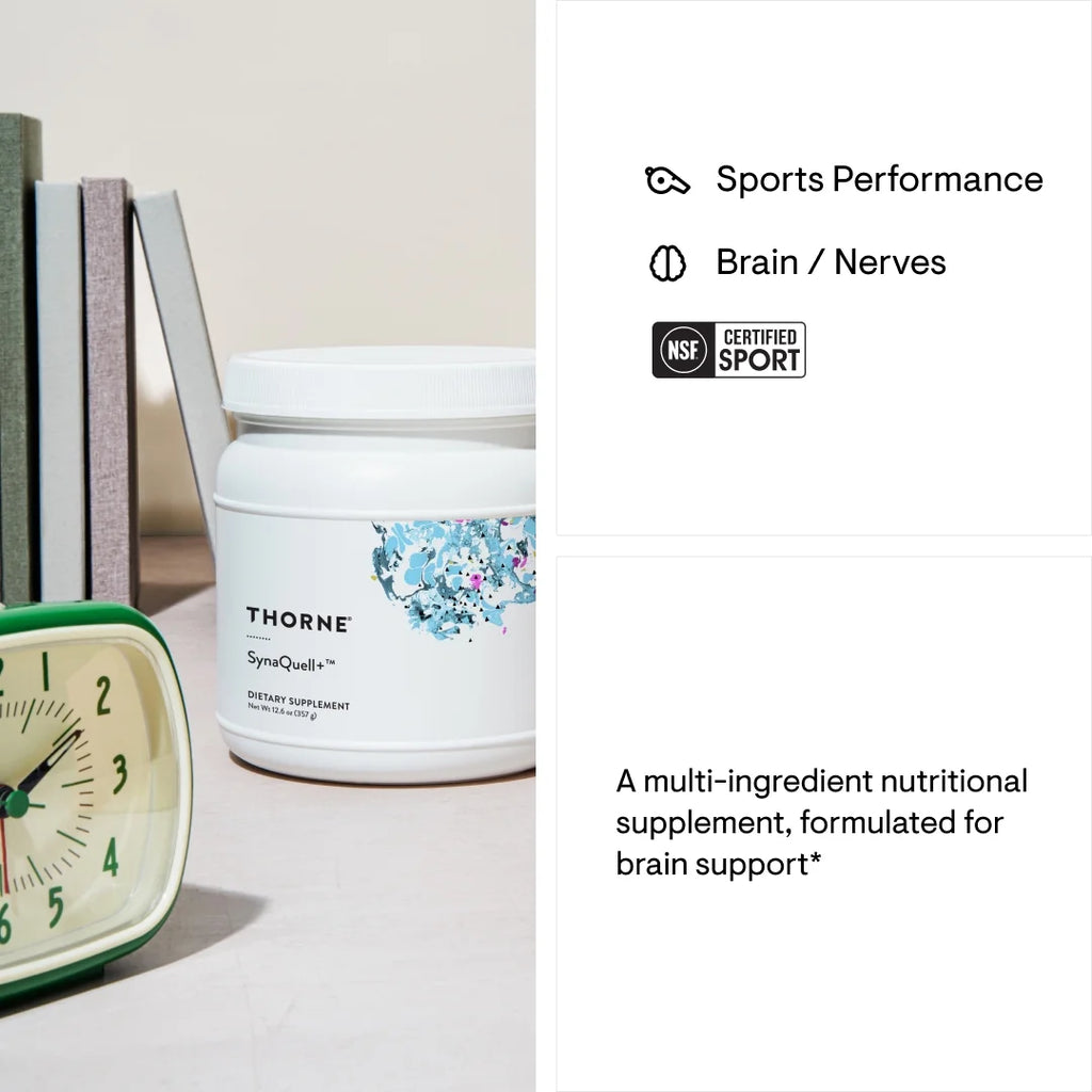 Synaquell+ - Brain Support for Post-Impact - BHB, Bcaas, Coq10, DHA, and Nicotinamide Riboside - Supports Healthy Brain Structure and Cognition* - NSF Certified for Sport -12.6 Oz -30 Servings