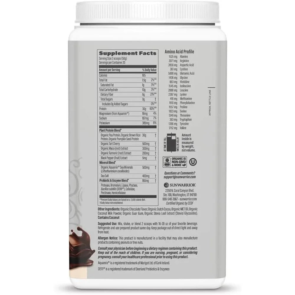 Sport Organic Active Protein Chocolate Vegan Protein Powder 20 Servings