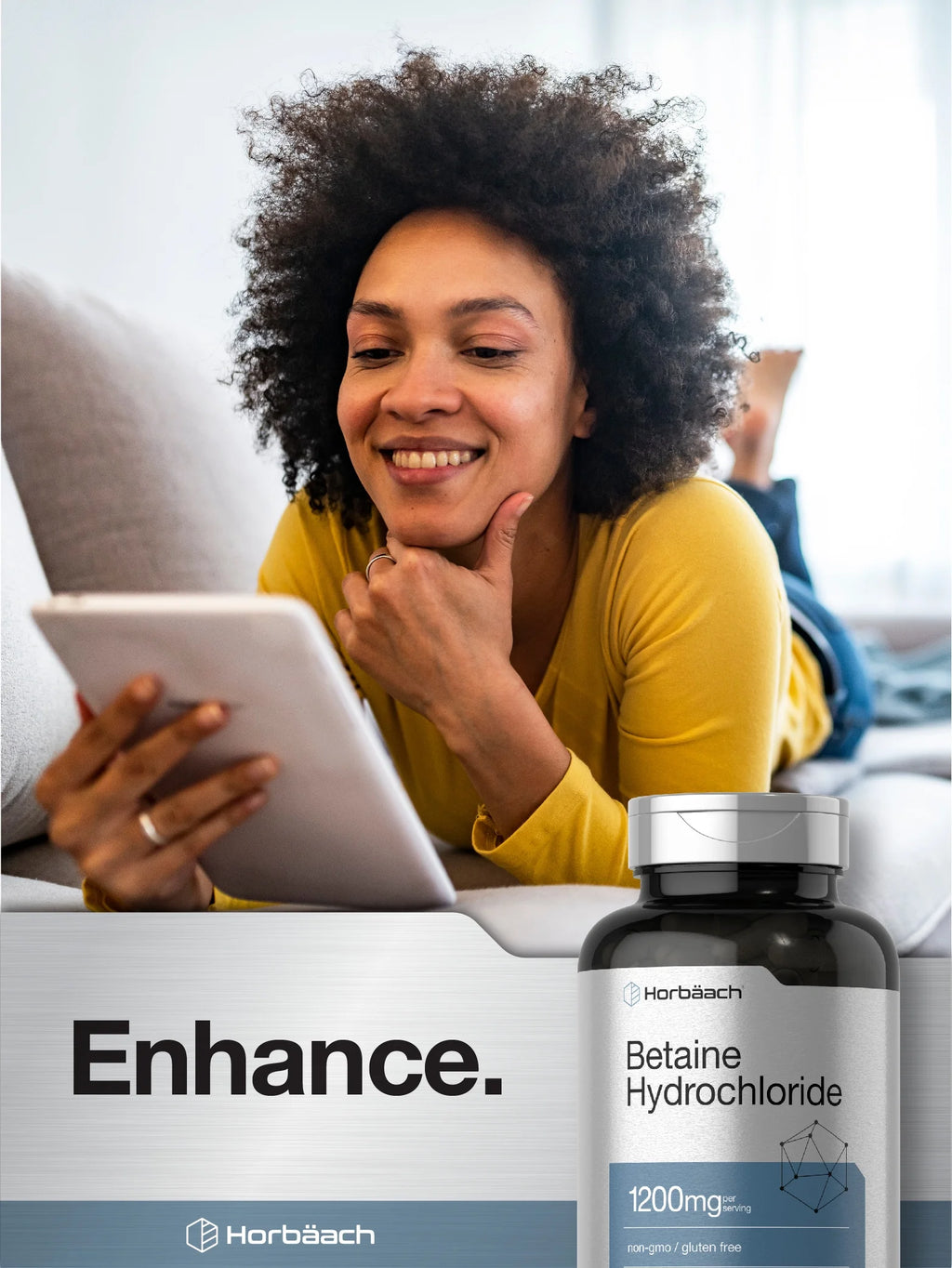 Betaine Hcl 1200Mg | 180 Capsules | Betaine Hydrochloride | by