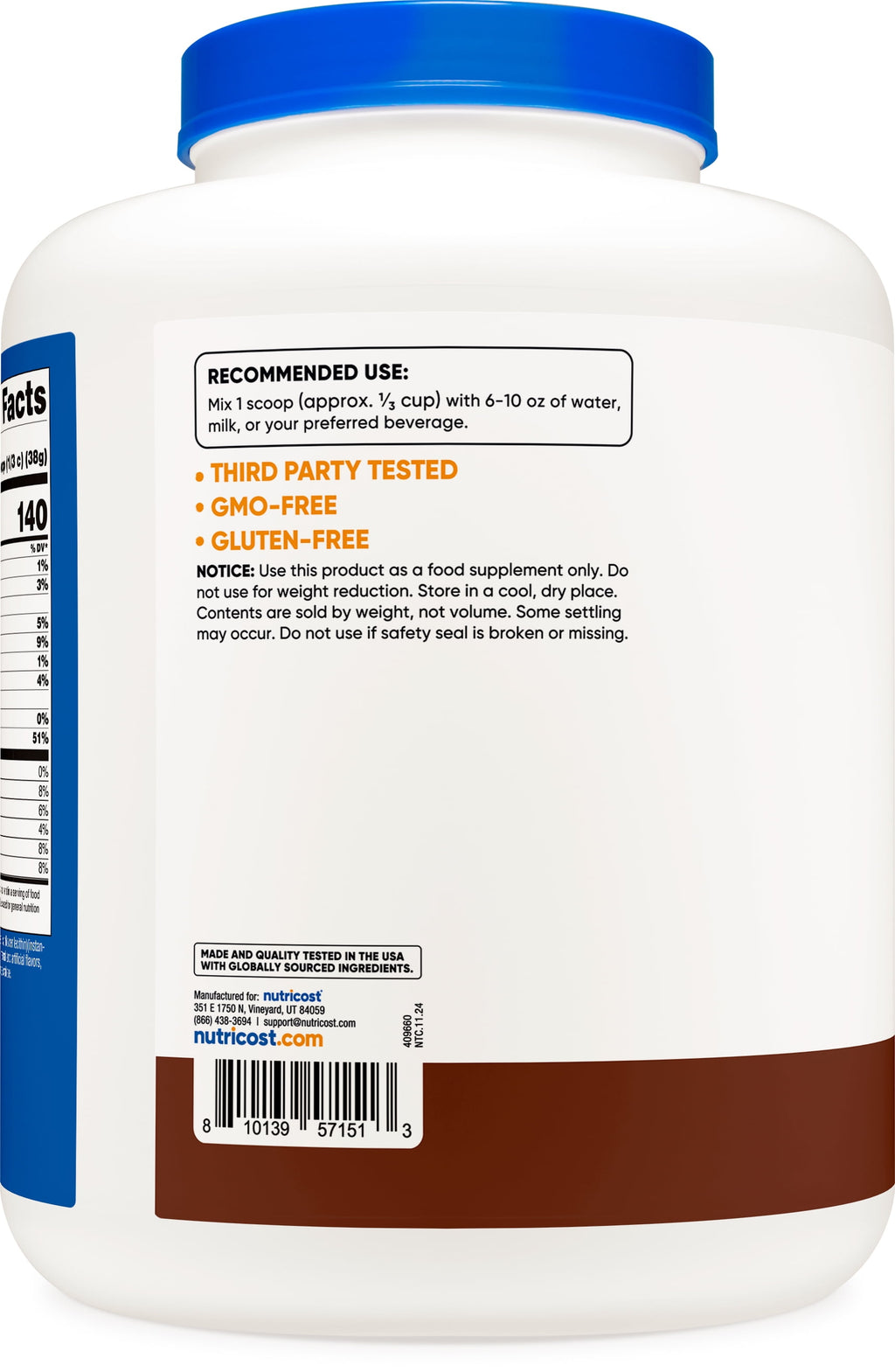 Whey Protein Isolate Powder (Milk Chocolate) 5LBS