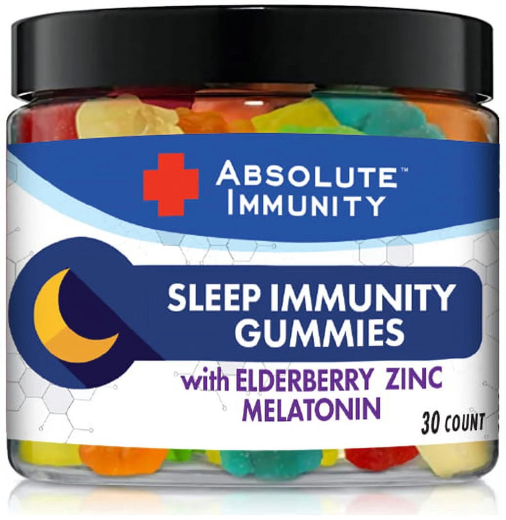 Absolute Immunity, Sleep Immunity Gummies with Elderberry, Zinc, Melatonin, 30 Gummies,