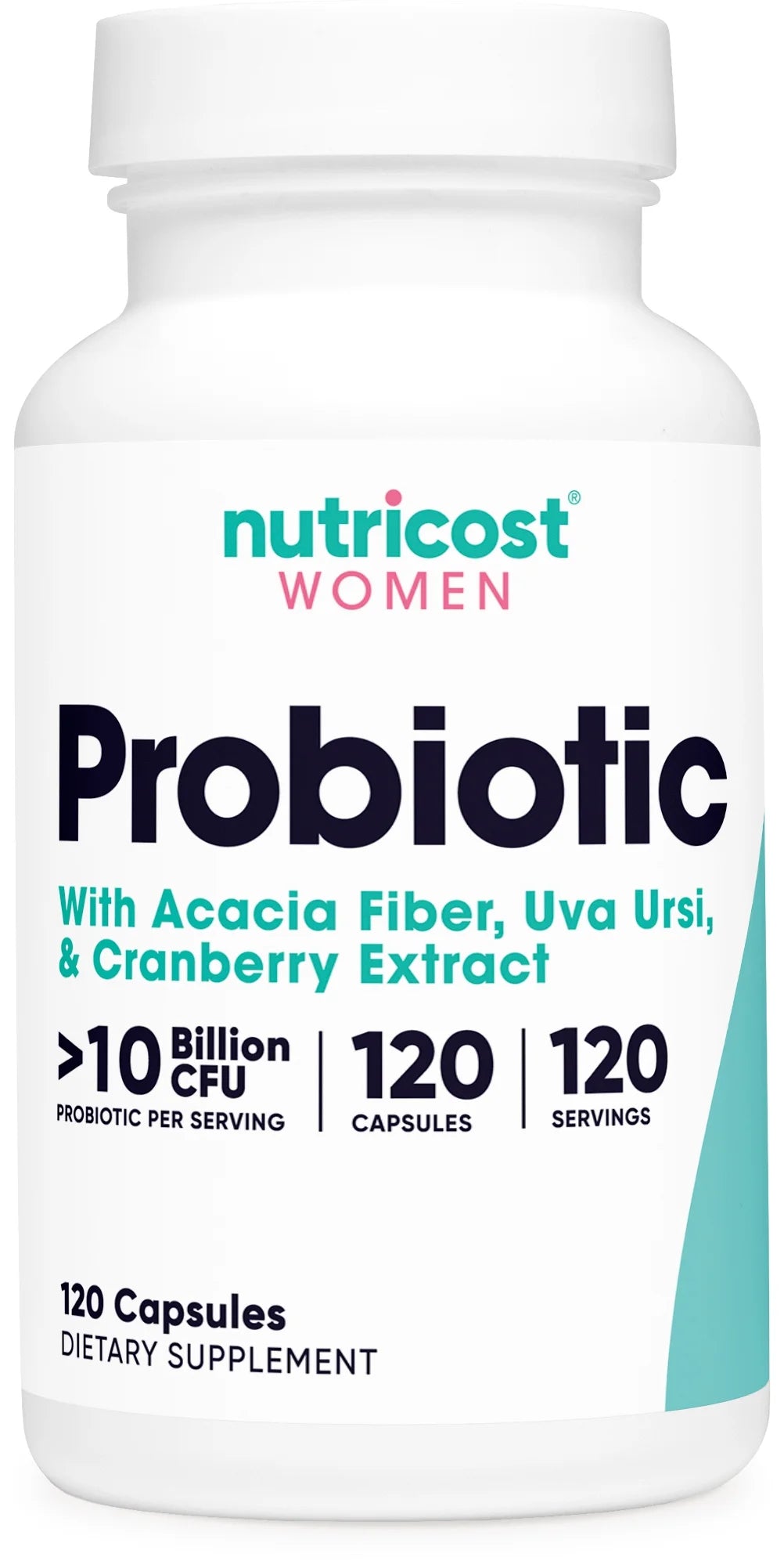 Probiotic for Women 10 Billion CFU, 120 Capsules - Complex with Acacia Fiber, Uva Ursi & Cranberry Extract, Non-Gmo & Gluten Free