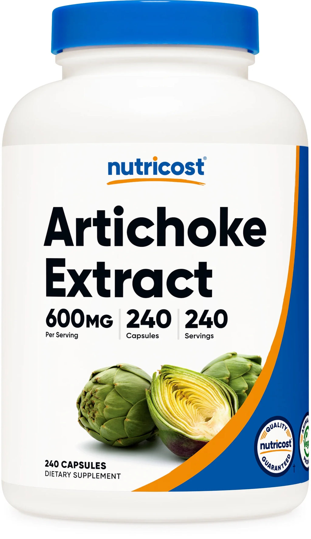 Artichoke Extract 600Mg, 240 Vegetarian Capsules - Non-Gmo Supplement