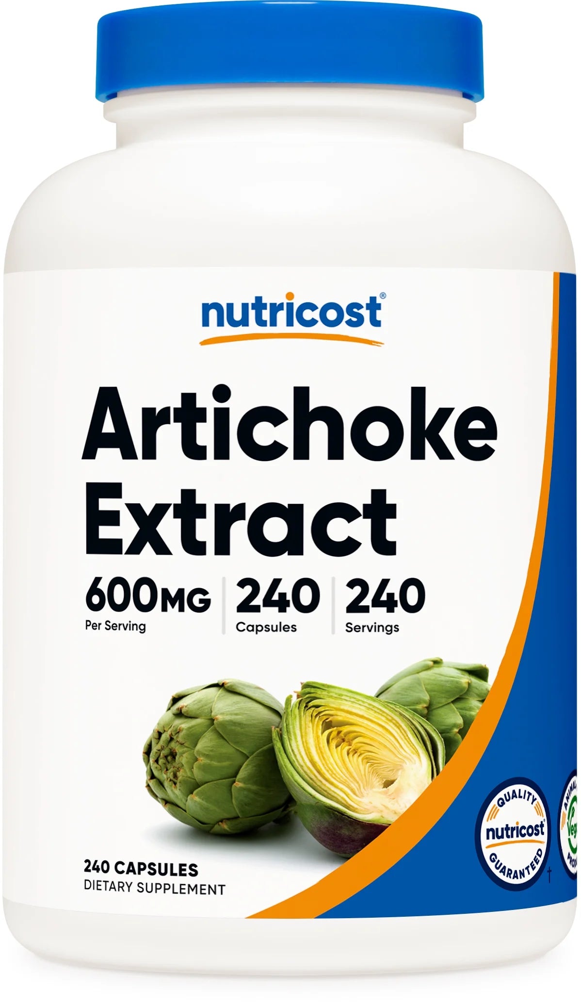 Artichoke Extract 600Mg, 240 Vegetarian Capsules - Non-Gmo Supplement