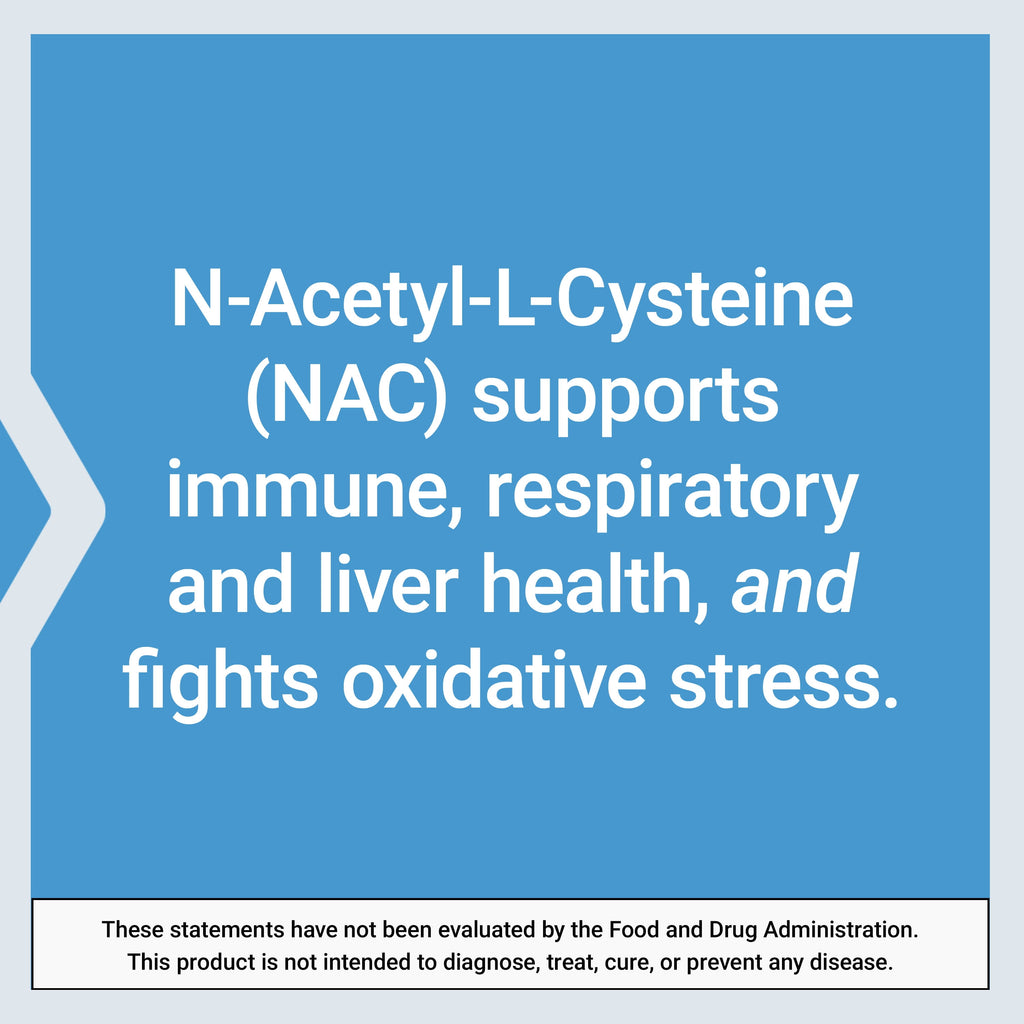 N-Acetyl-L-Cysteine (NAC), Immune Response, Respiratory Health, Liver Health, NAC 600 Mg, Antioxidant Defense, Free Radicals, Easy to Absorb, 60 Capsules