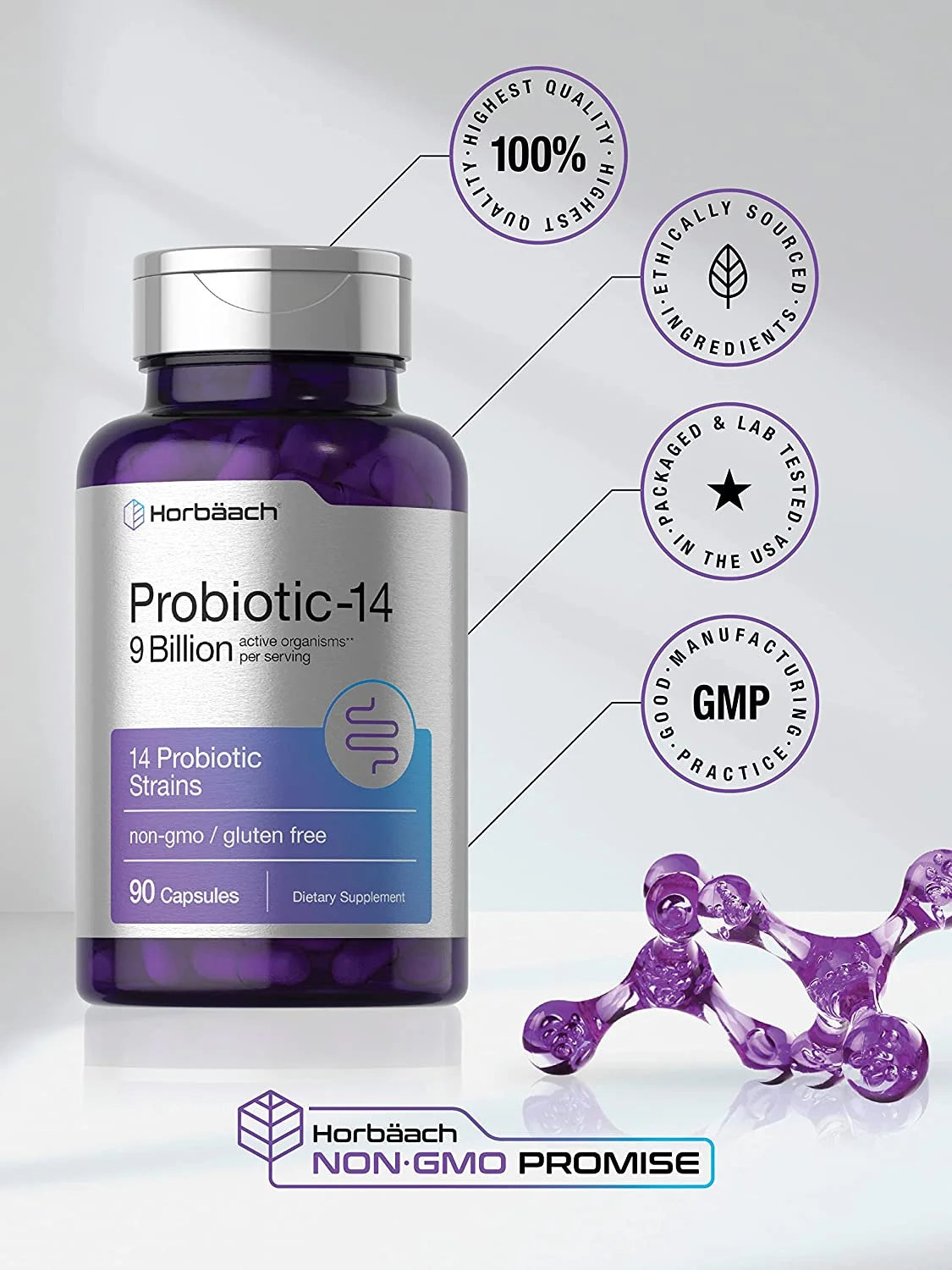 Probiotics for Women & Men | 9 Billion CFU | 90 Capsules | by