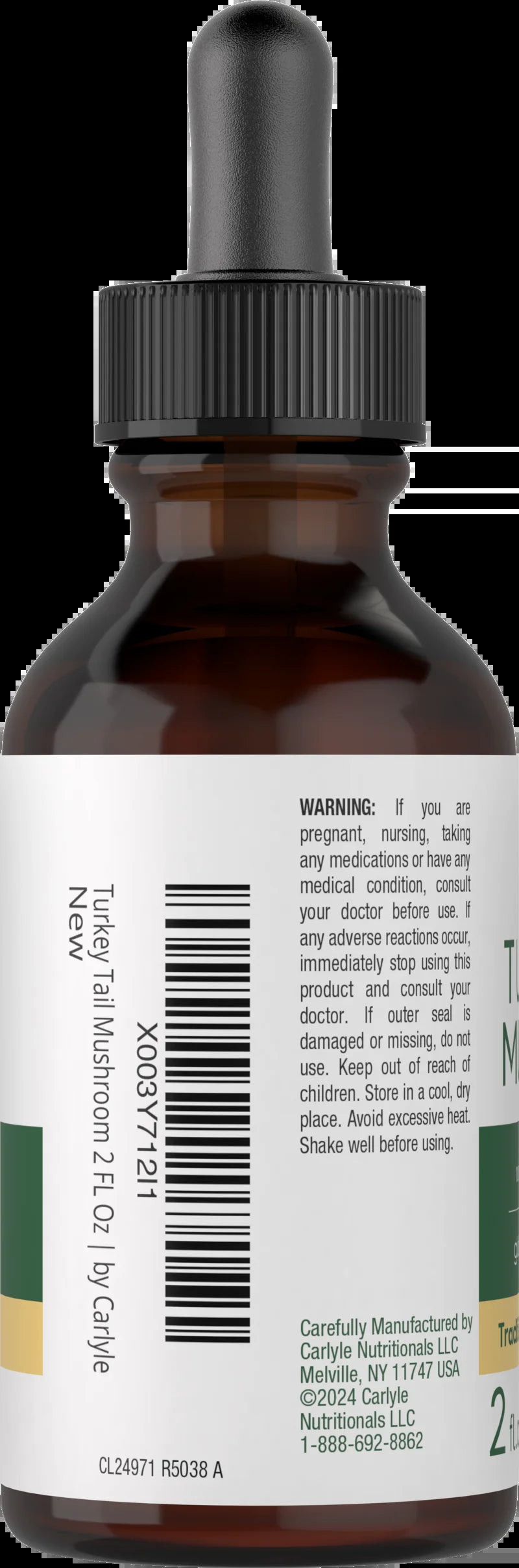 Turkey Tail Mushroom Liquid Extract | 2 Fl Oz | Vegetarian Tincture | Non-Gmo, Gluten Free | by