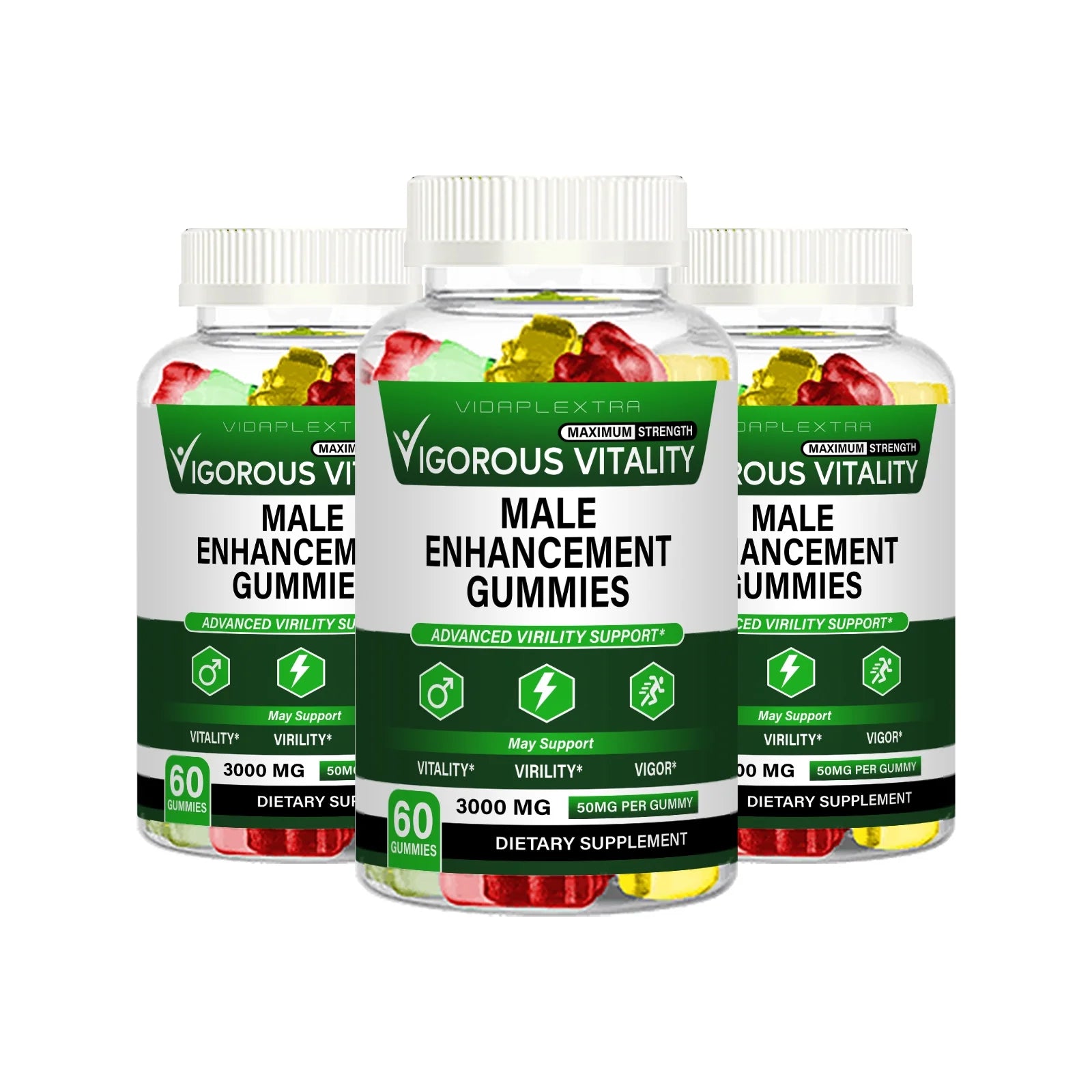 (3 Pack) Vigorous Vitality Gummies - Vigorous Vitality Male Gummies