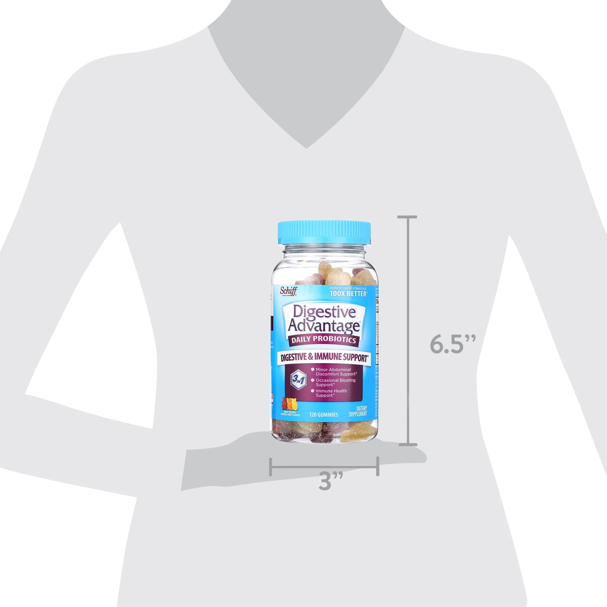 Digestive Advantage Probiotic Gummies (120 Count)