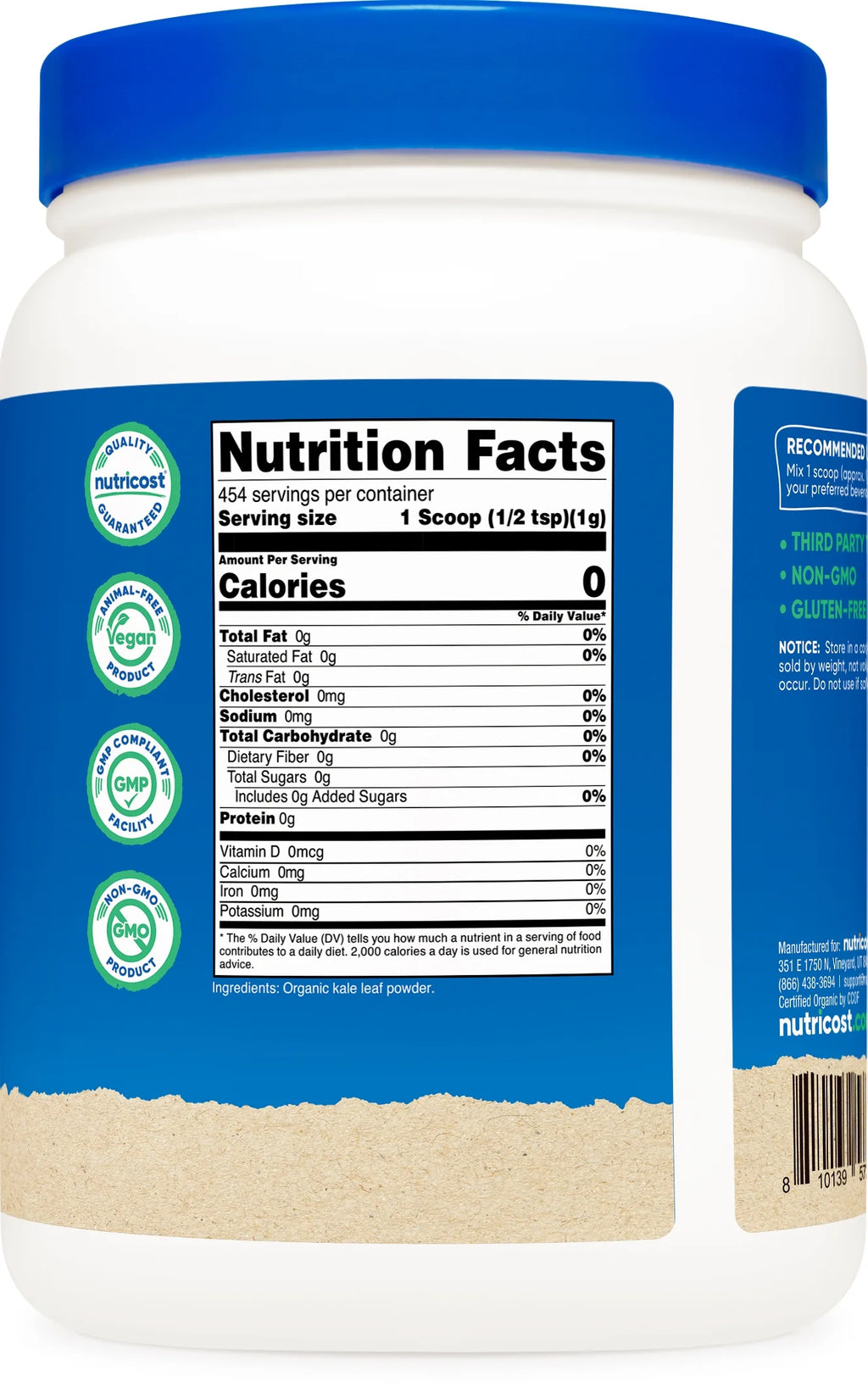 Organic Kale Powder 1LB - All Natural Supplement