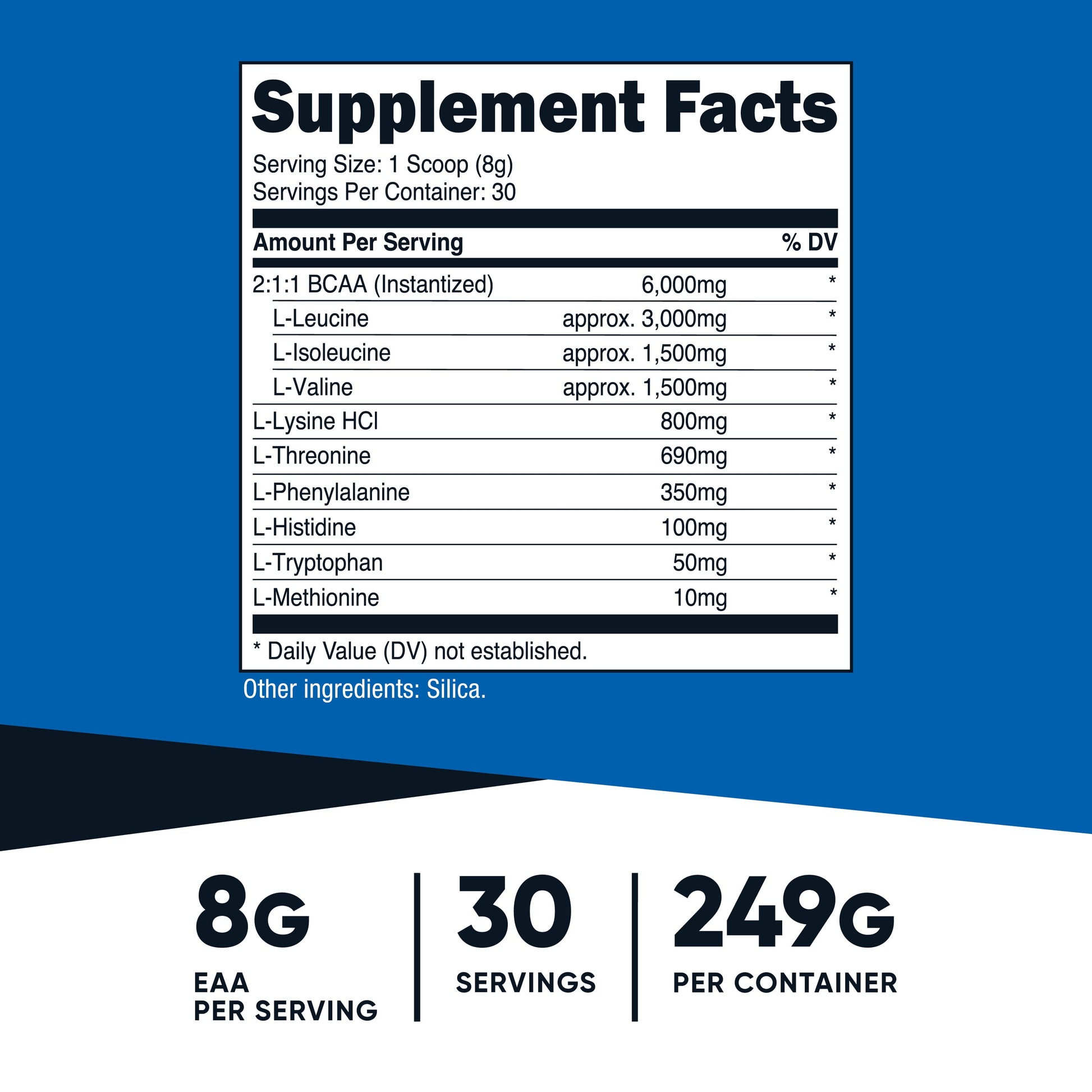 EAA Powder 30 Servings (Unflavored) - Essential Amino Acids Supplement