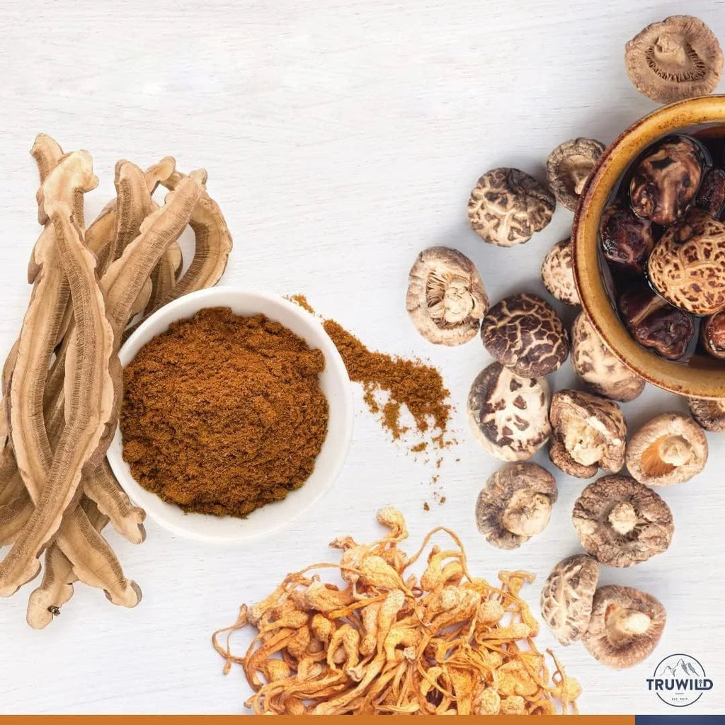 Adaptogen Blend with Cordyceps Maca Ashwagandha - Full Spectrum Mushroom Blend for Daily Support and Function – All Natural Formula with 7 Key Ingredients – 60 Capsules