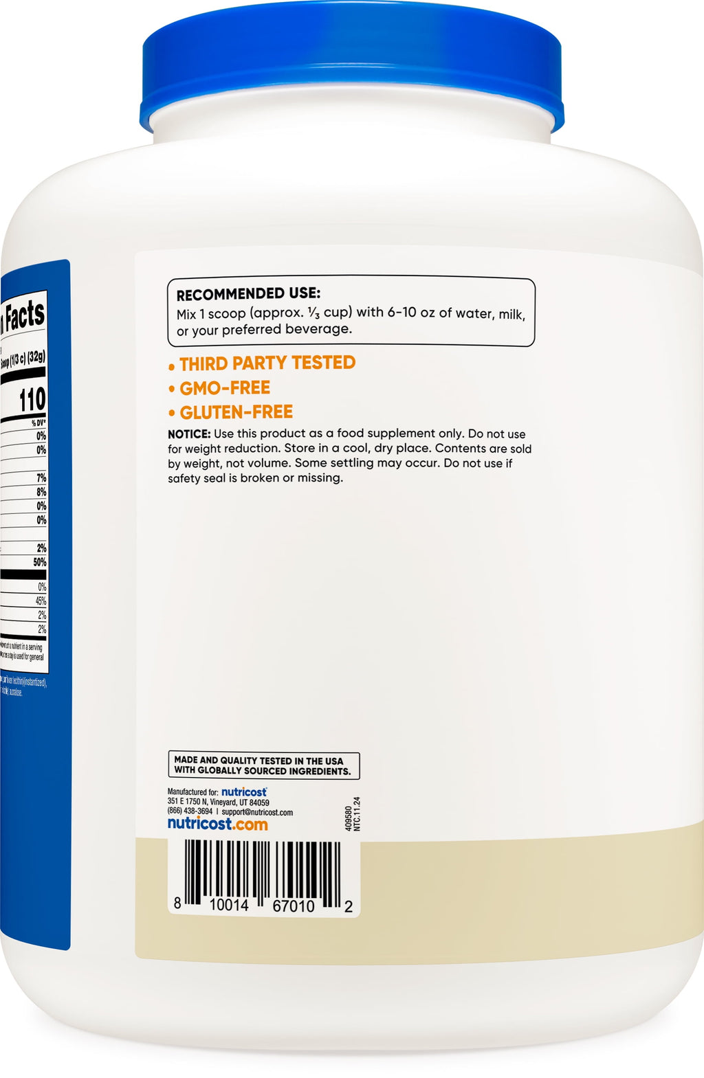 Casein Protein Powder 5Lb Vanilla - 100% Micellar Casein