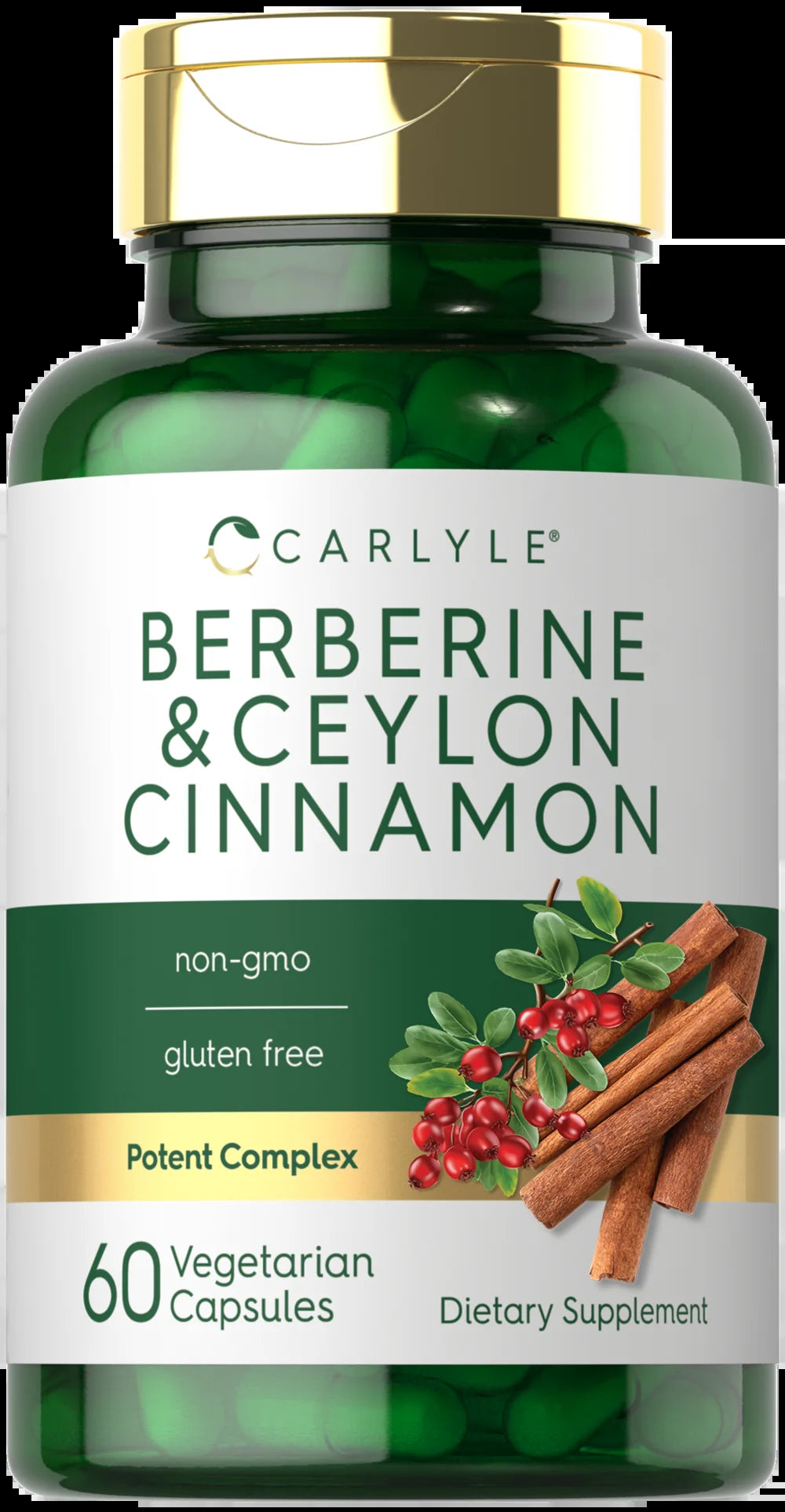 Berberine with Ceylon Cinnamon | 2000Mg Complex | 60 Capsules for Men and Women | by