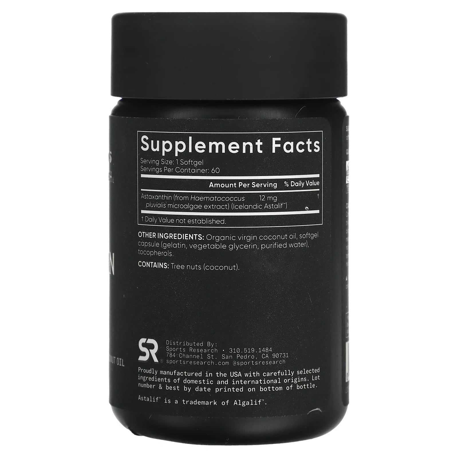 Astaxanthin, Triple Strength, 12 Mg, 60 Softgels