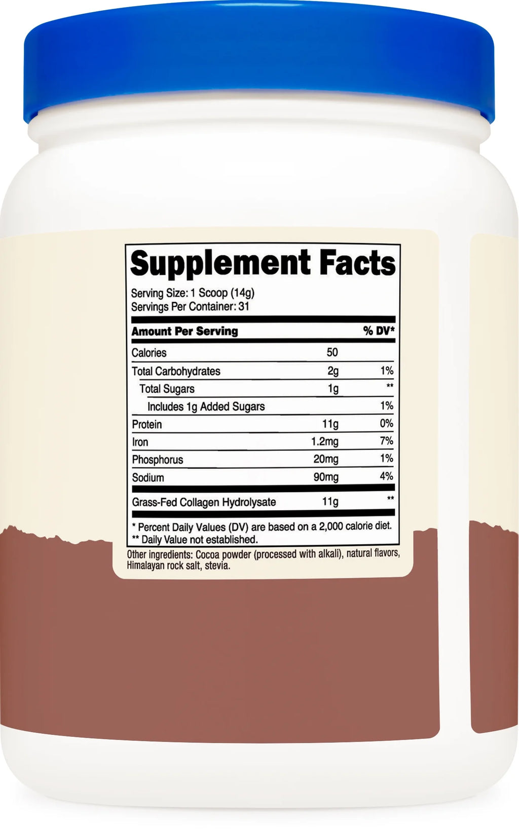 Grass-Fed Collagen Powder 1LB (Chocolate) - Non-Gmo, Gluten Free Supplement