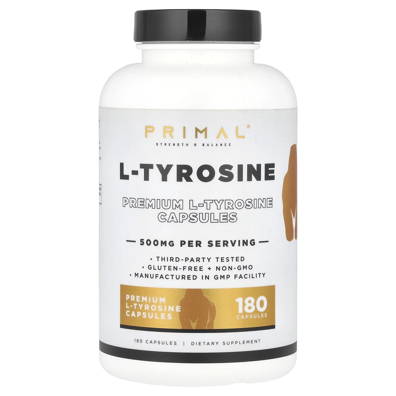 L-Tyrosine, 500 Mg , 180 Capsules