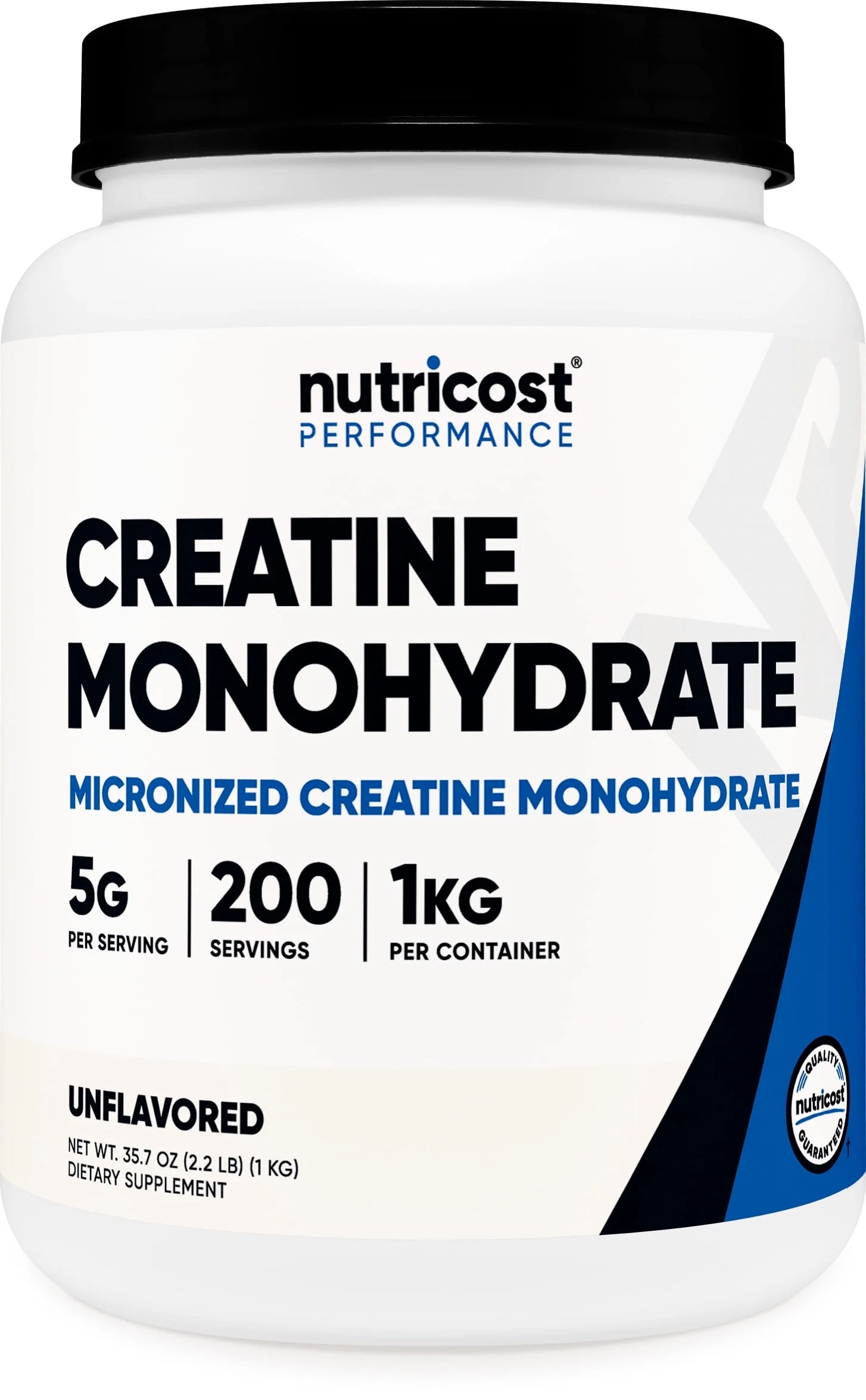 Creatine Monohydrate Powder 1 Kg (2.2LBS) Supplement- 200 Servings, Unflavored