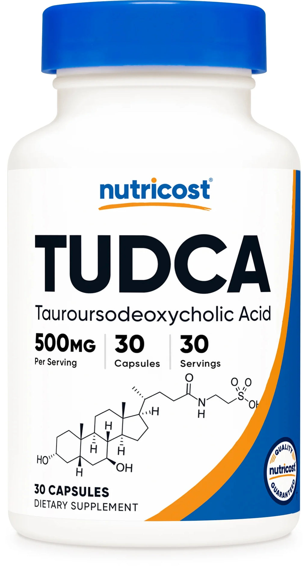 Tudca 500Mg, 30 Capsules (Tauroursodeoxycholic Acid) - Gluten Free, Non-Gmo Supplement
