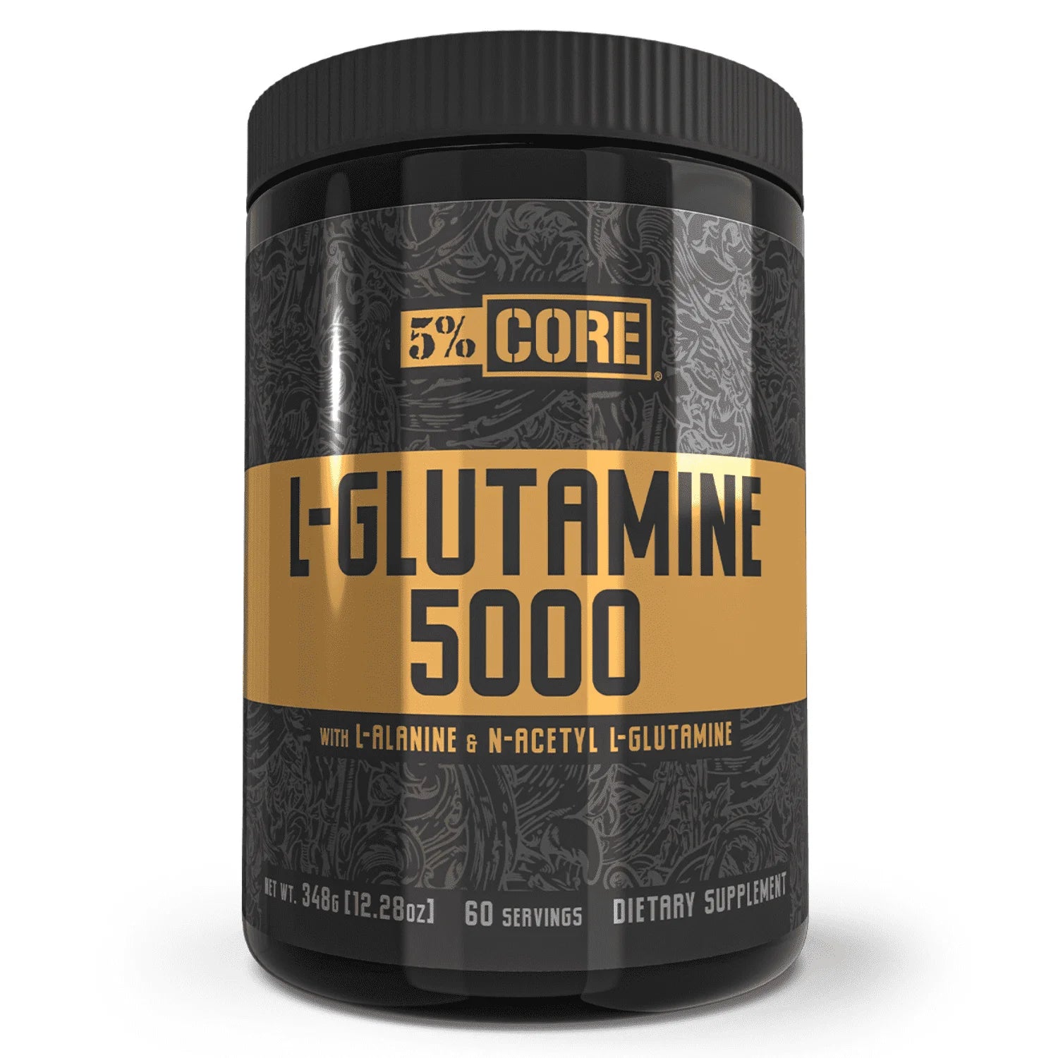 Core L-Glutamine 5000 Supplement W/L-Alanine | Immune & Digestive Support | Amino Acid Muscle Builder Post Workout Recovery | Unflavored (60 Servings)