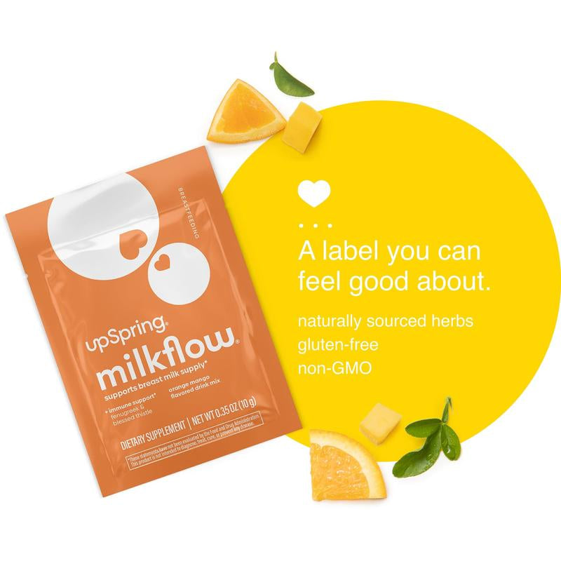 Milkflow® + Immune Support Drink Mix, Orange Mango, 16 Ct