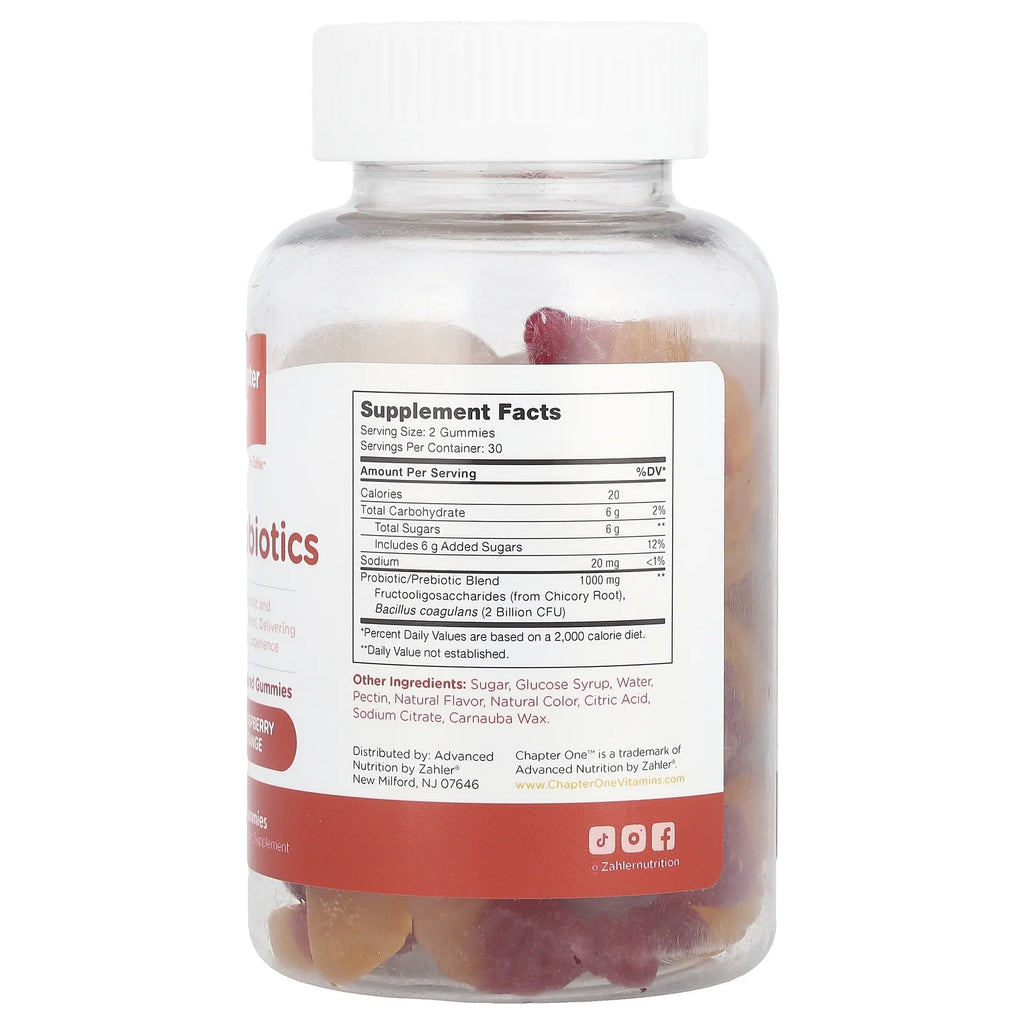 Probiotic Gummies, Raspberry Orange, 60 Gummies (500 Mg per Gummy)