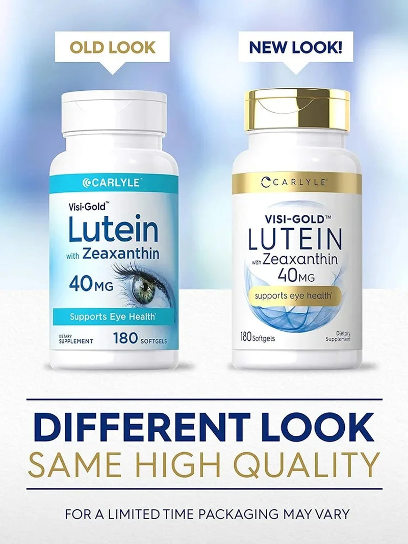 Lutein 40Mg and Zeaxanthin | 180 Softgels for Men and Women | by