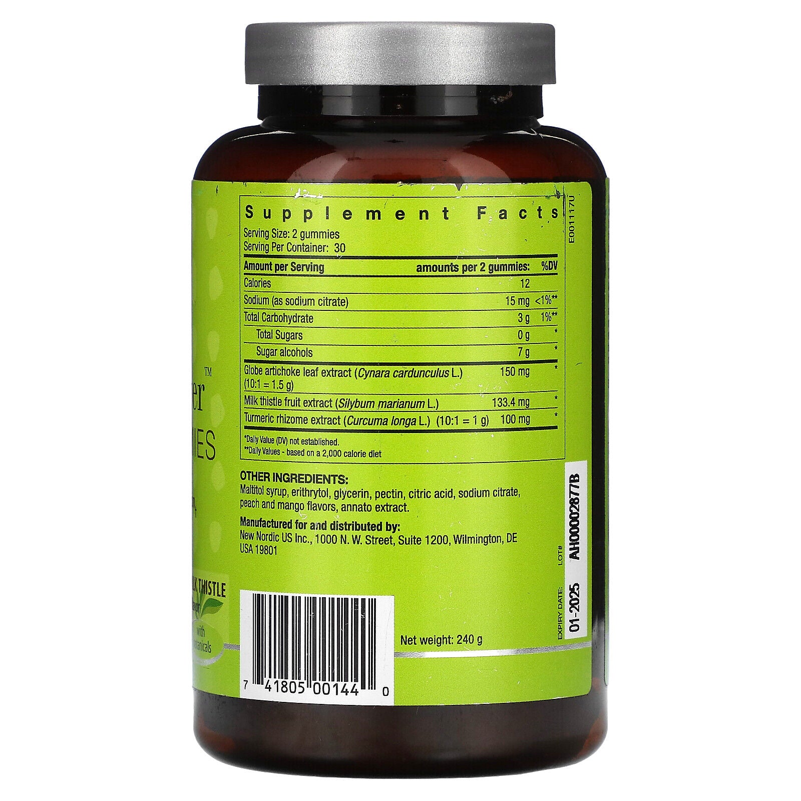 Active Liver™ Vegan Gummies, Peach and Mango, 60 Gummies