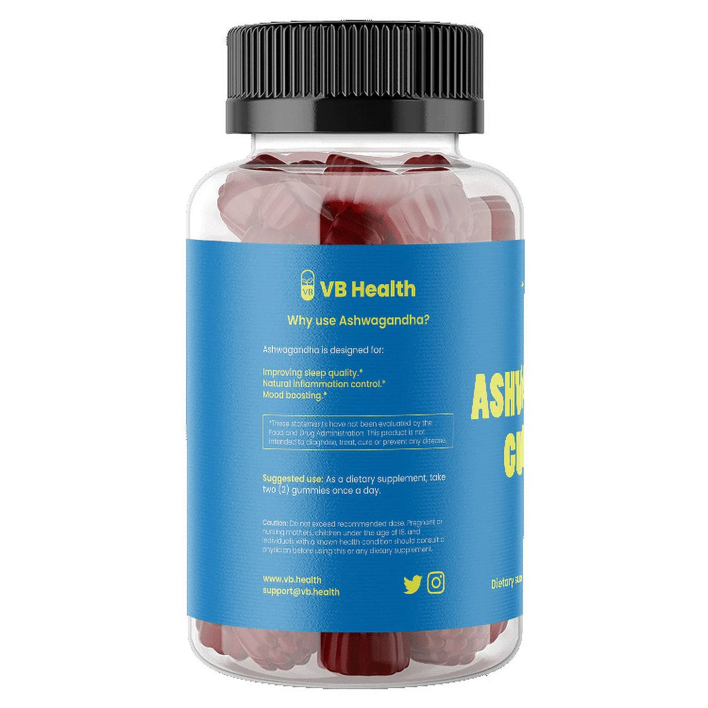 Ashwagandha Gummies, Mixed Berry Flavor, Stress Supplement (60 Gummies)