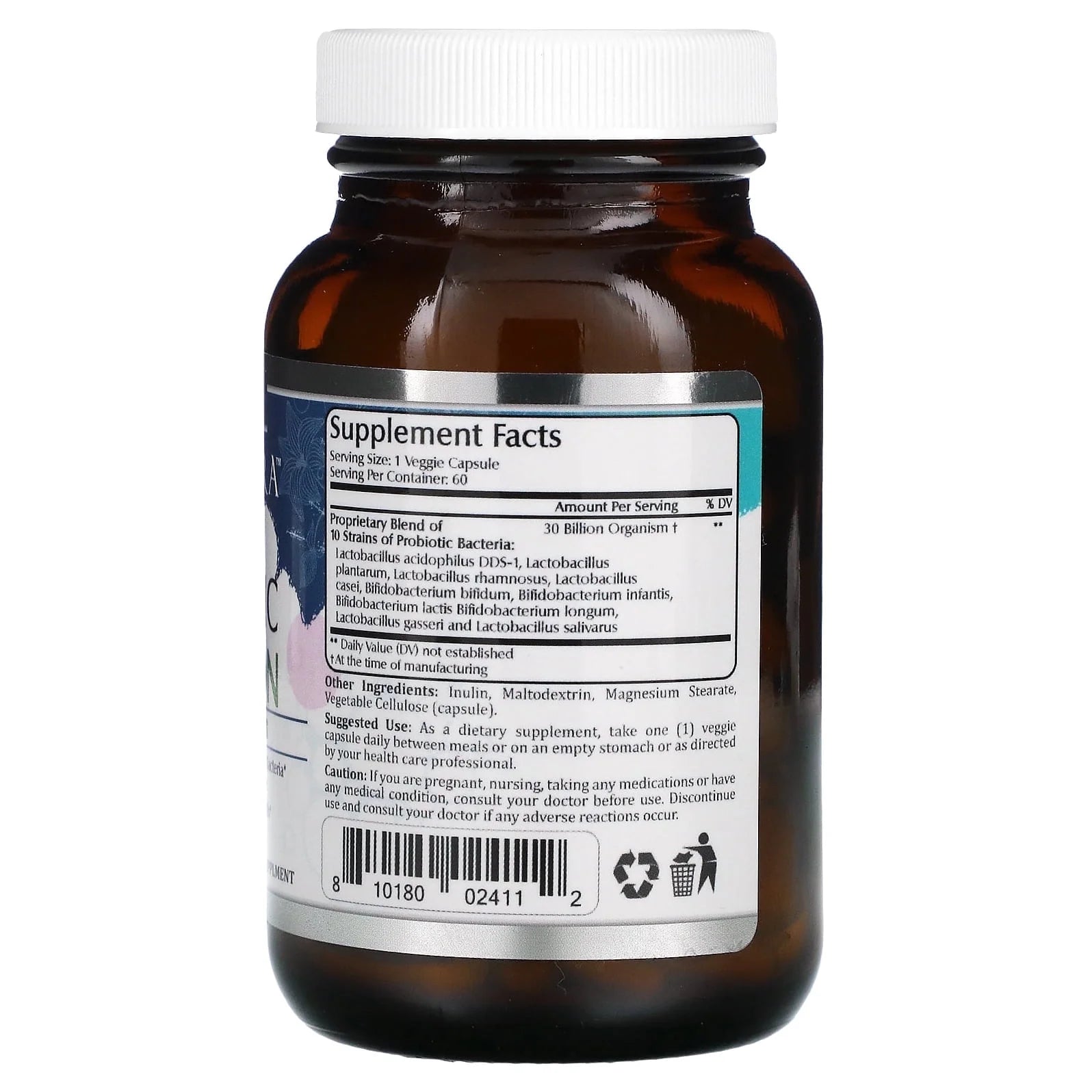 Probiotic 10 Best Probiotics Strains 30 Billion 60 Veggie Capsules Supplement | Supports Better Digestive & Gut Health | Non-Gmo | Gluten Free | Suitable for Vegetarians | Made in USA