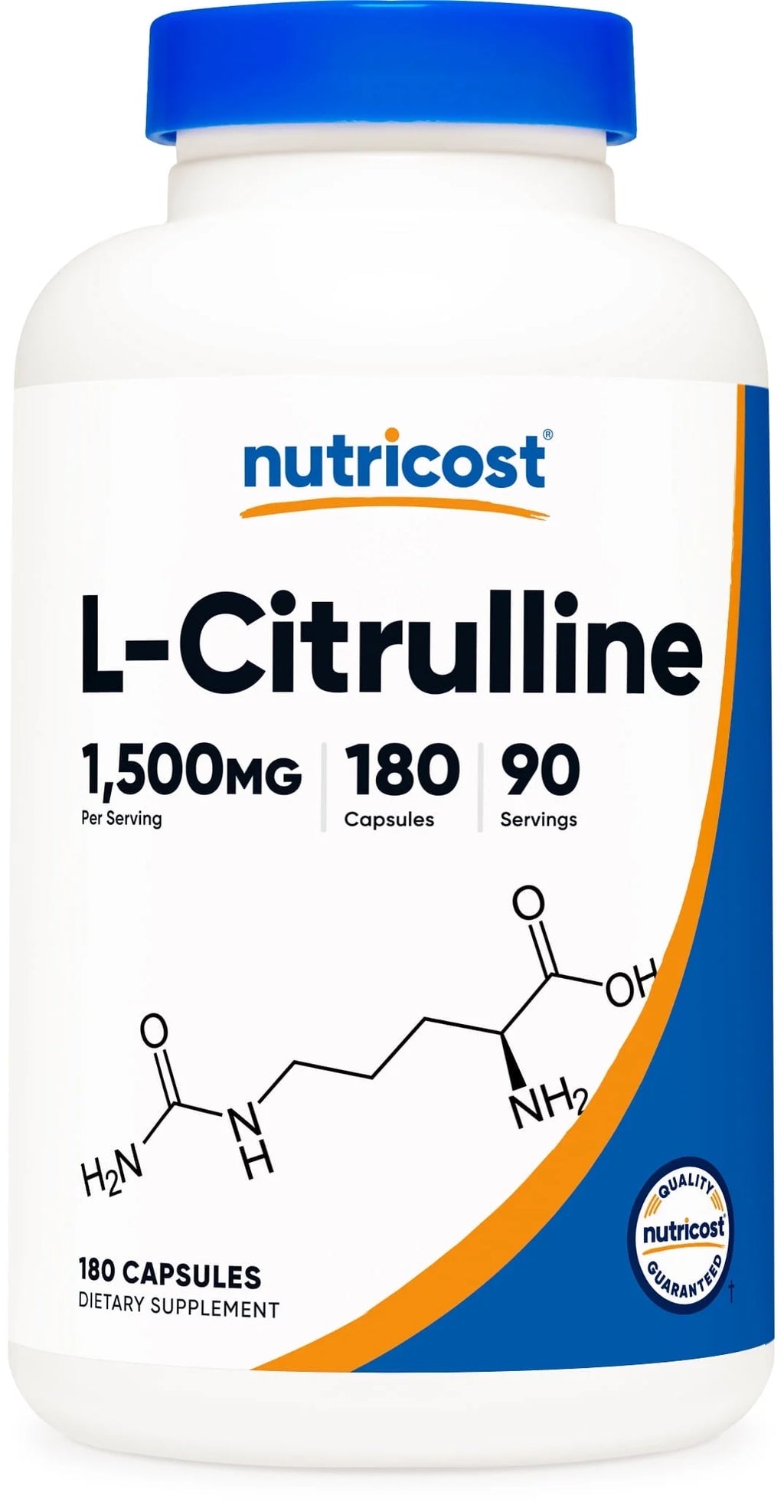 L-Citrulline 750Mg, 180 Capsules - Gluten Free & Non-Gmo Supplement