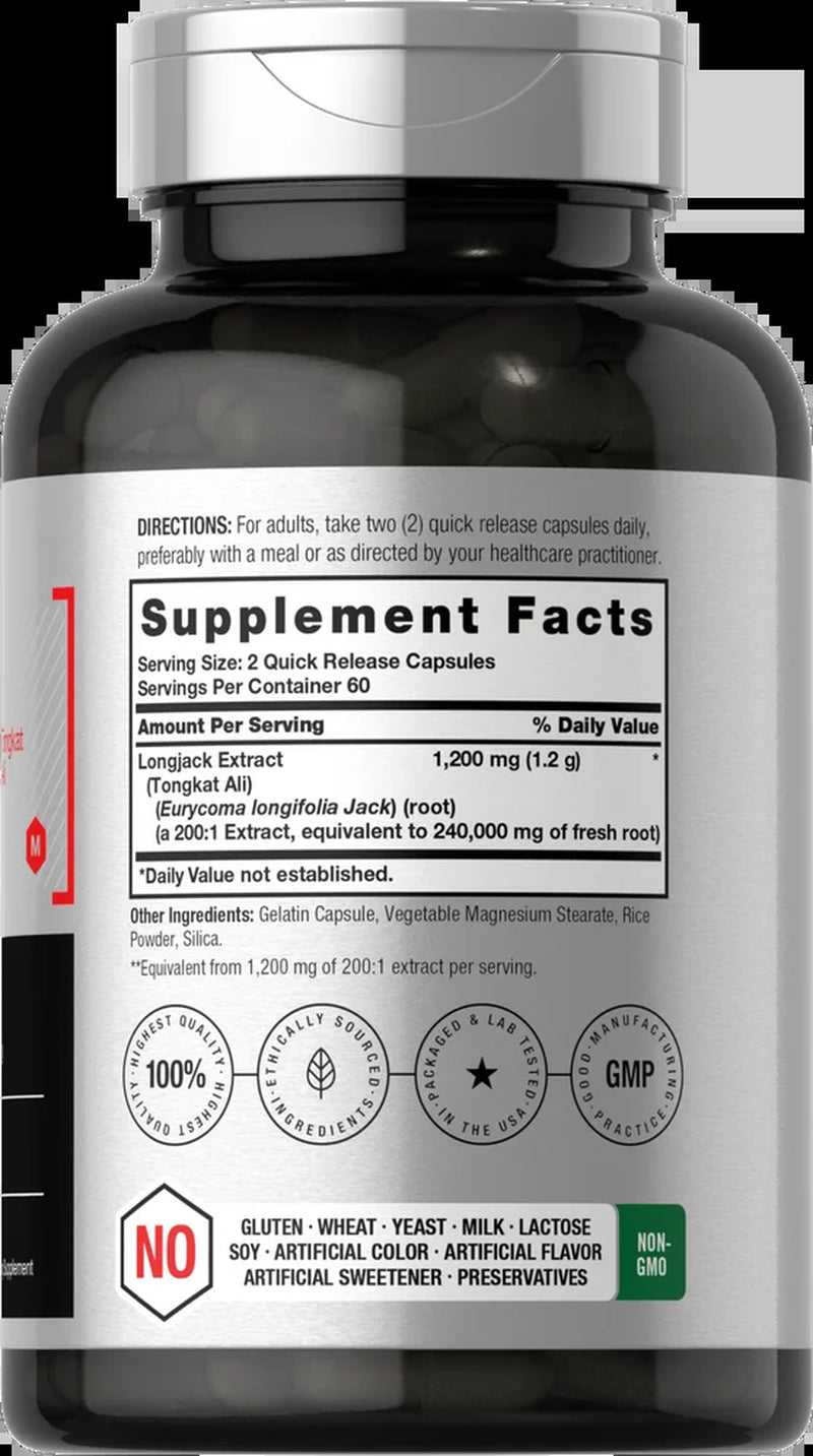 Longjack Tongkat Ali Extract | 240,000 Mg | 120 Capsules | by