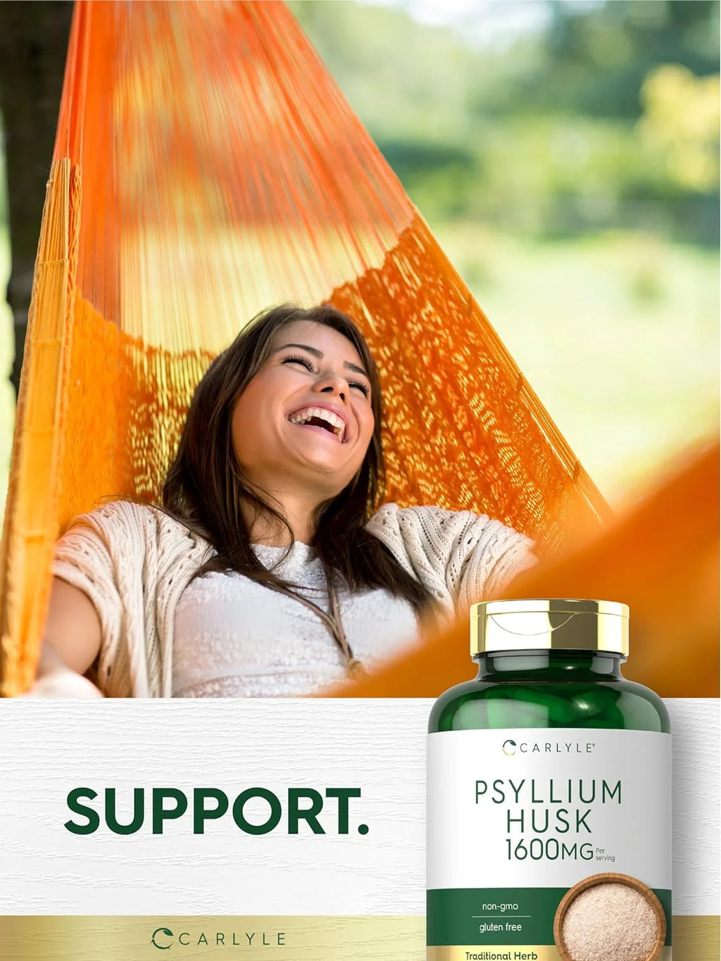 Psyllium Husk 1600Mg | 200 Capsules | Fiber Supplement | by