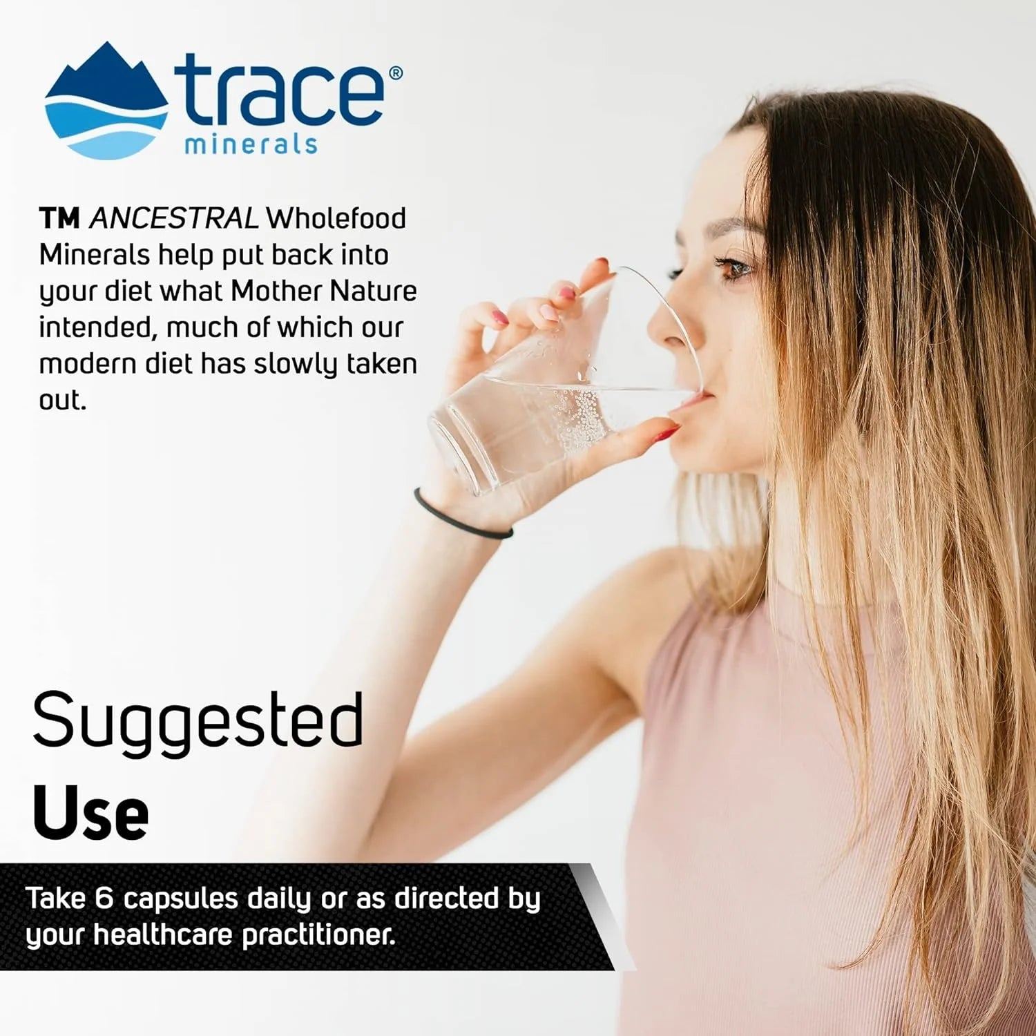 TM ANCESTRAL Wholefood Minerals Capsules | 642 Mg/Capsule (180 Capsules) | Supports Hydration, Sleep, Brain, Nerves, & Digestion | Includes Bee Pollen, Atlantic Kelp, Ancient Sea Salt, and Concentrace