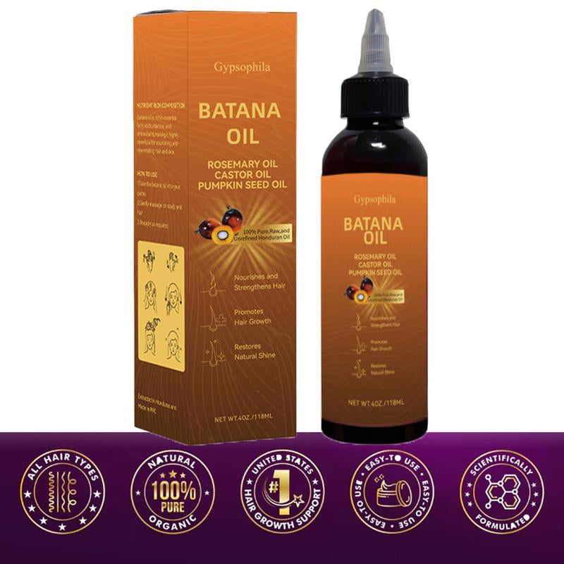 Batana Oil 4-In-1 Liquid with Rosemary, Castor, Pumpkin Seed Oil for Nourishing Hair & Stimulating Growth - 118Ml (4Oz) - Dr. Sebi Approved