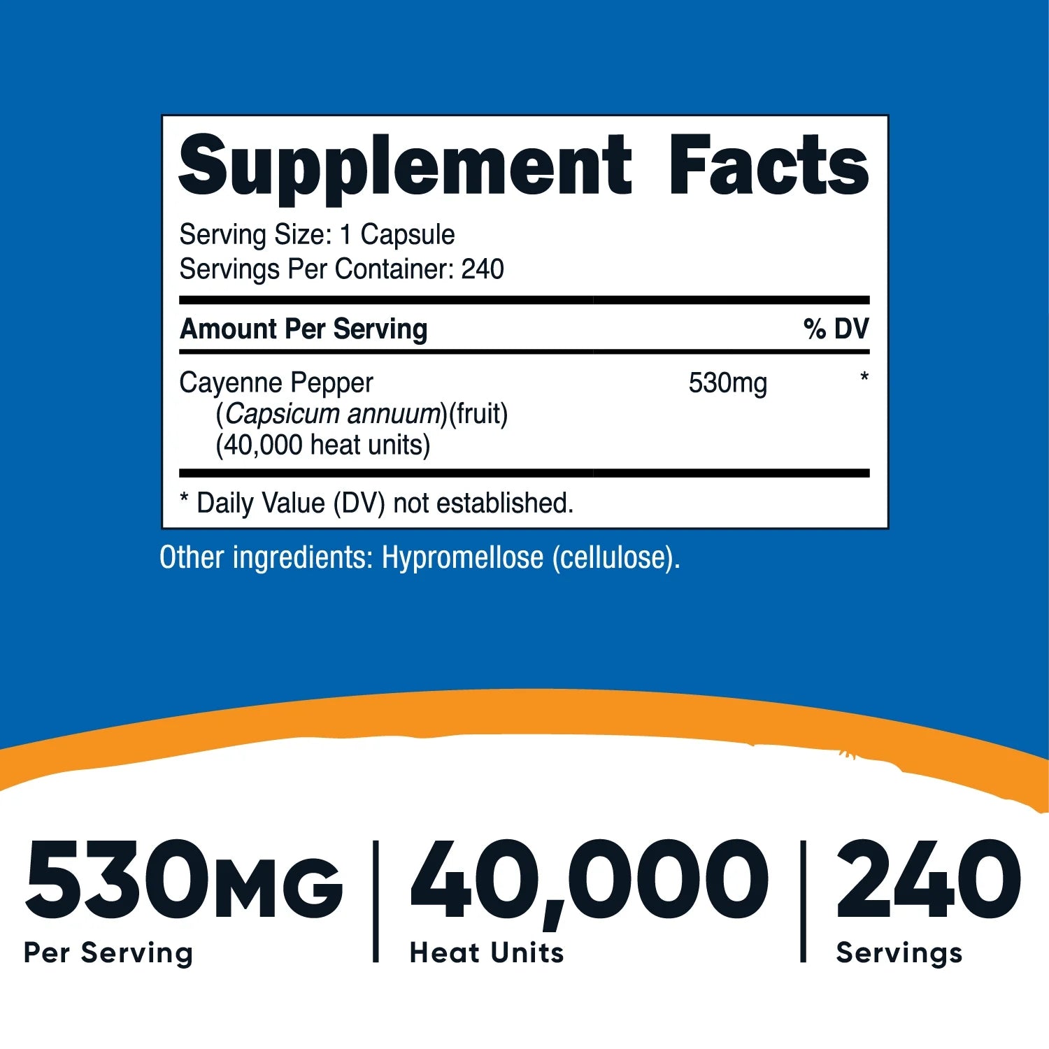 Cayenne Pepper 530Mg, 240 Capsules - Gluten Free, Non-Gmo Supplement