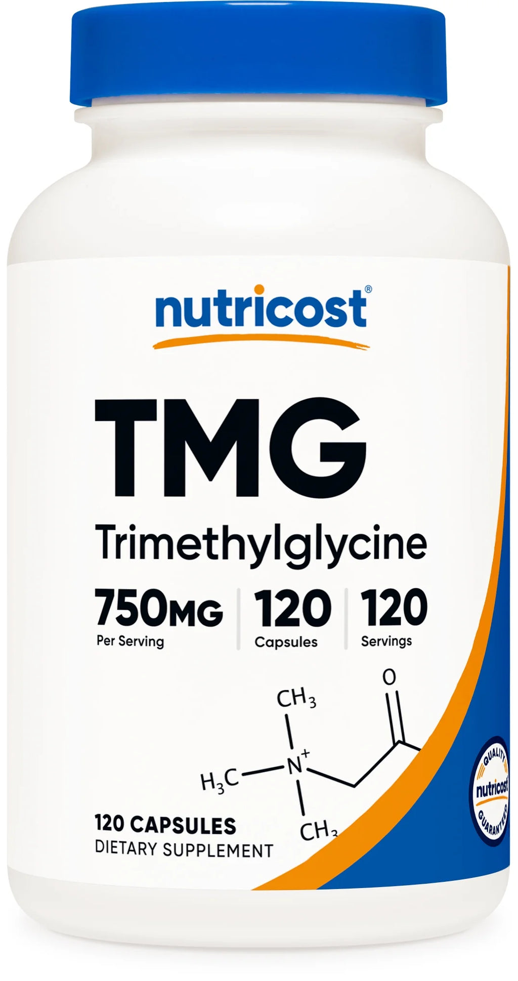 Trimethylglycine (TMG) 750Mg, 120 Capsules - Non-Gmo Supplement