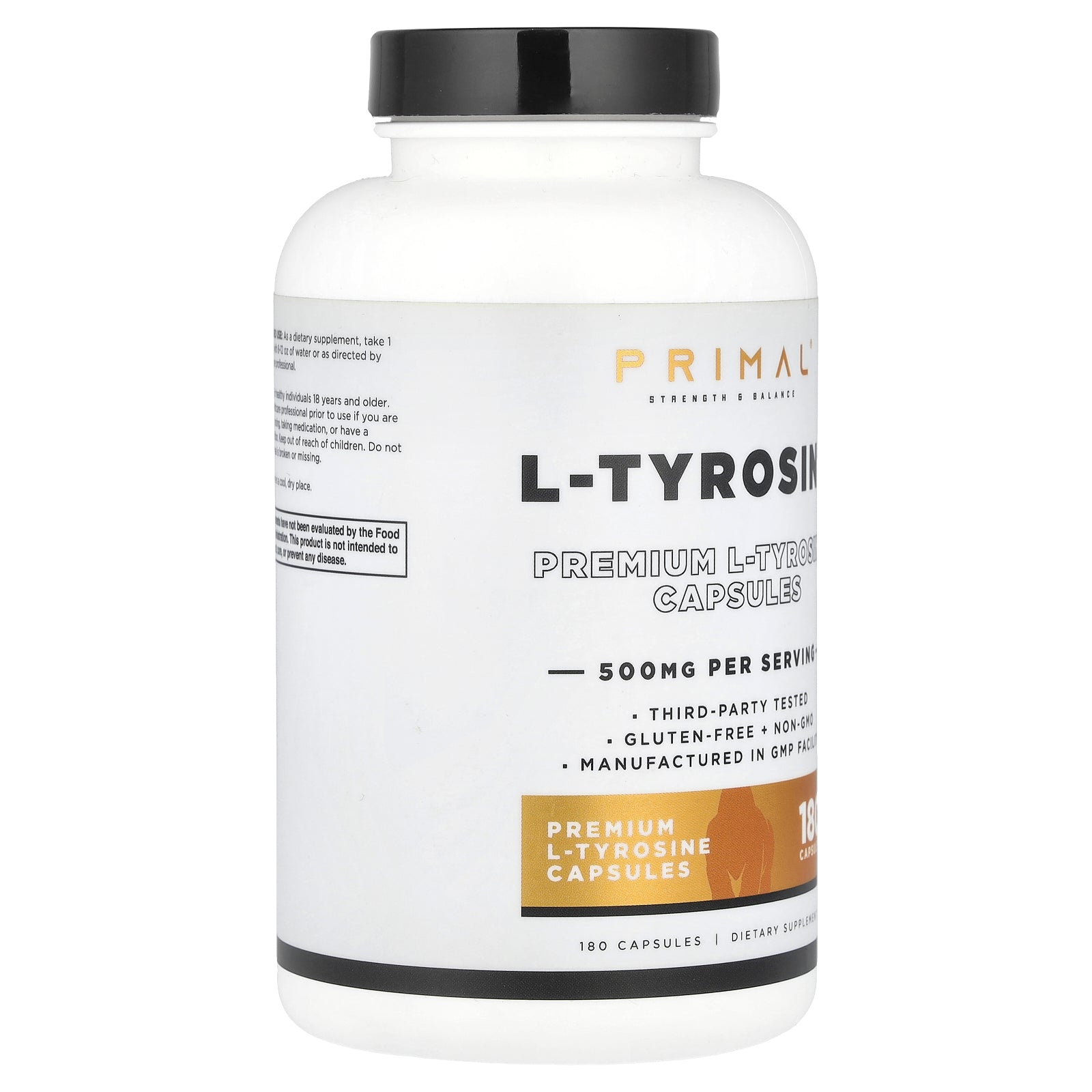 L-Tyrosine, 500 Mg , 180 Capsules