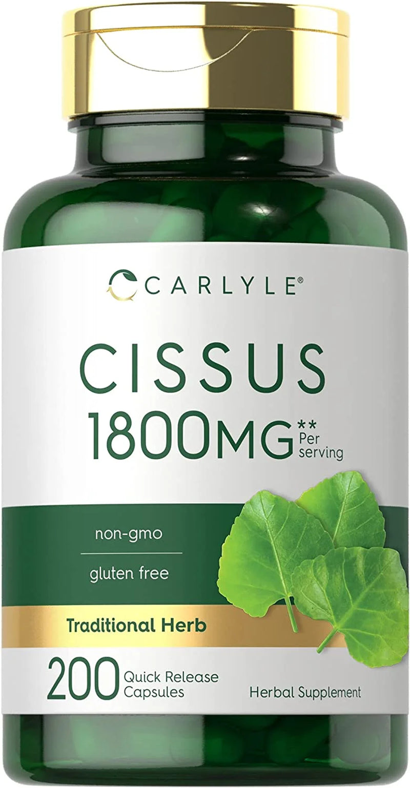 Cissus Quadrangularis Extract | 1800Mg | 200 Capsules for Men and Women | by
