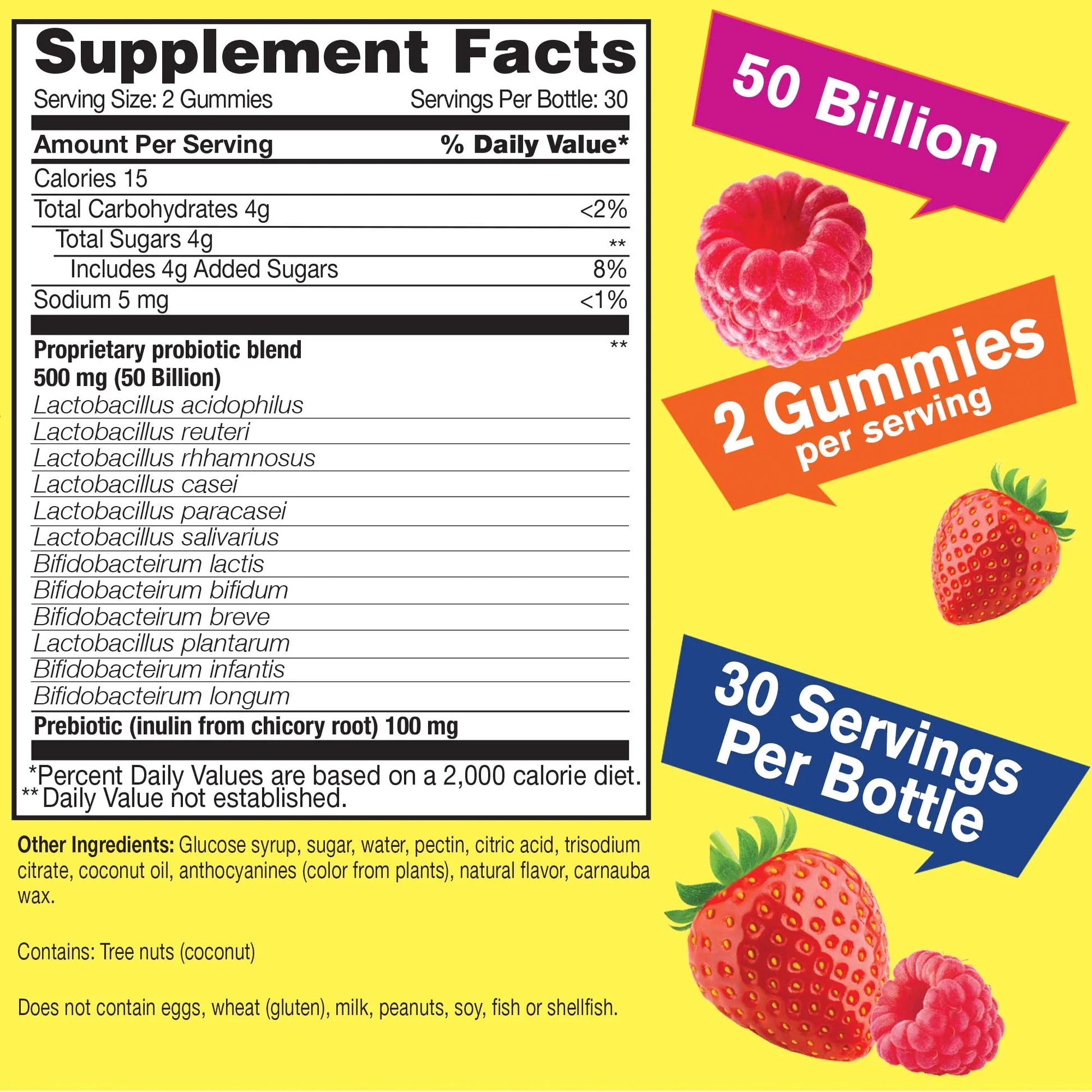 Womens Probiotic 50 Billion Gummies 12 Strains - with Prebiotic Fiber for Digestive - Vaginal, Digestive, Immune Support and Gut Health - Shelf Stable Probiotic Gummies - 60 Gummies