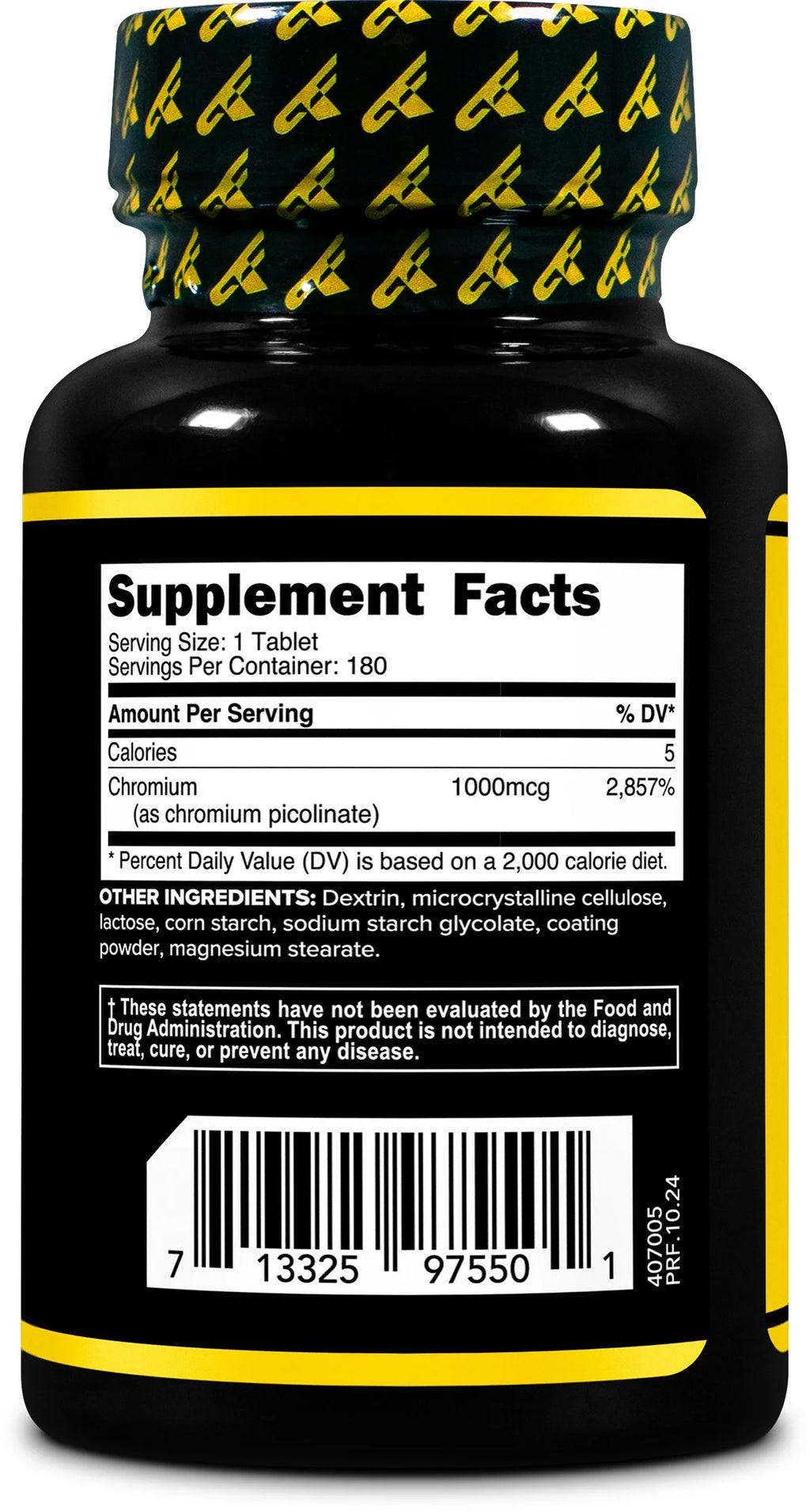 Chromium Picolinate 1000Mcg, 180 Tablets, Supplement