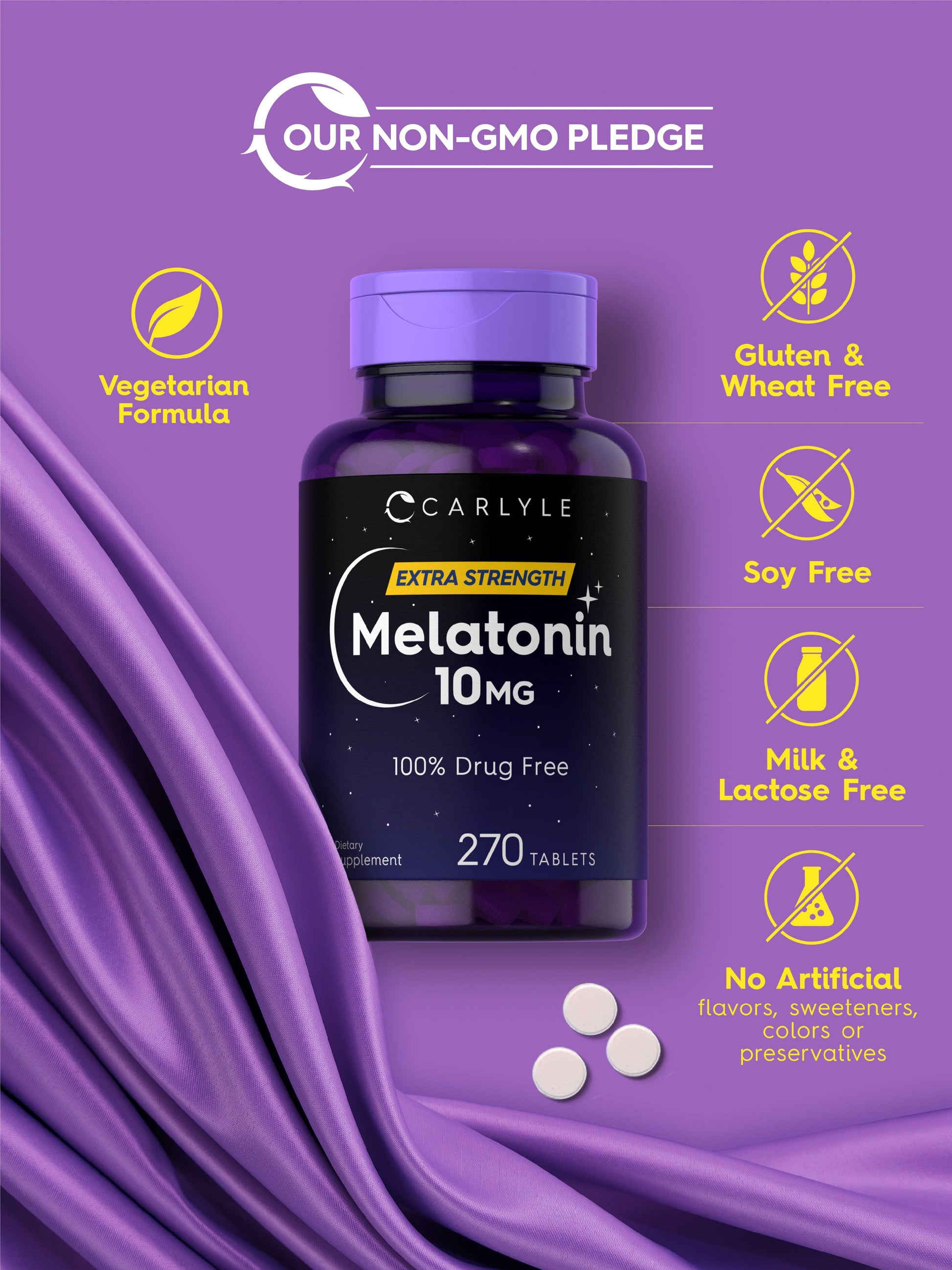 Melatonin 10Mg | 270 Tablets | Vegetarian Supplement