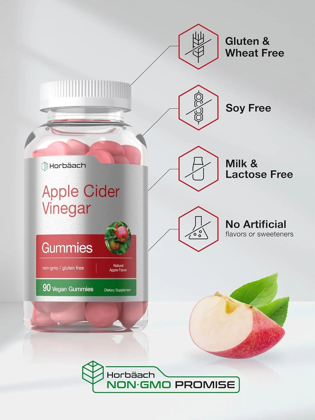 Apple Cider Vinegar 500Mg | 90 Vegan Gummies for Men and Women | by