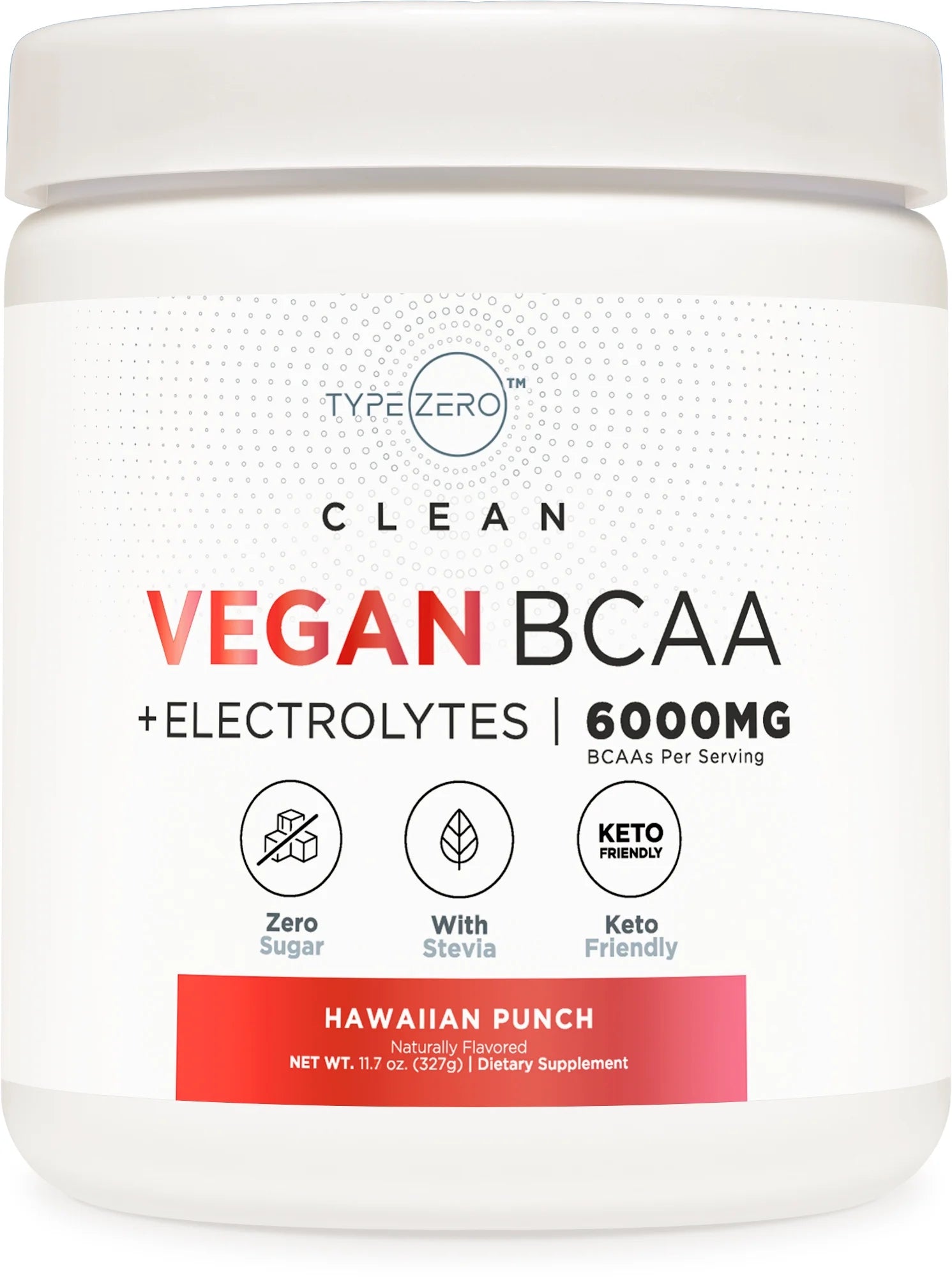 Ultra Clean Vegan BCAA Powder + Electrolytes (Hawaiian Punch | 6G) 2:1:1 Sugar-Free/No Sucralose Bcaas Amino Acids Supplement for Women/Men - Best BCAA Vegan Amino Acids after Post Workout R