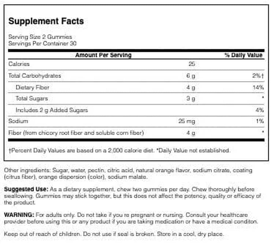 Swanson Fiber Gummies - Orange 60 Gummies