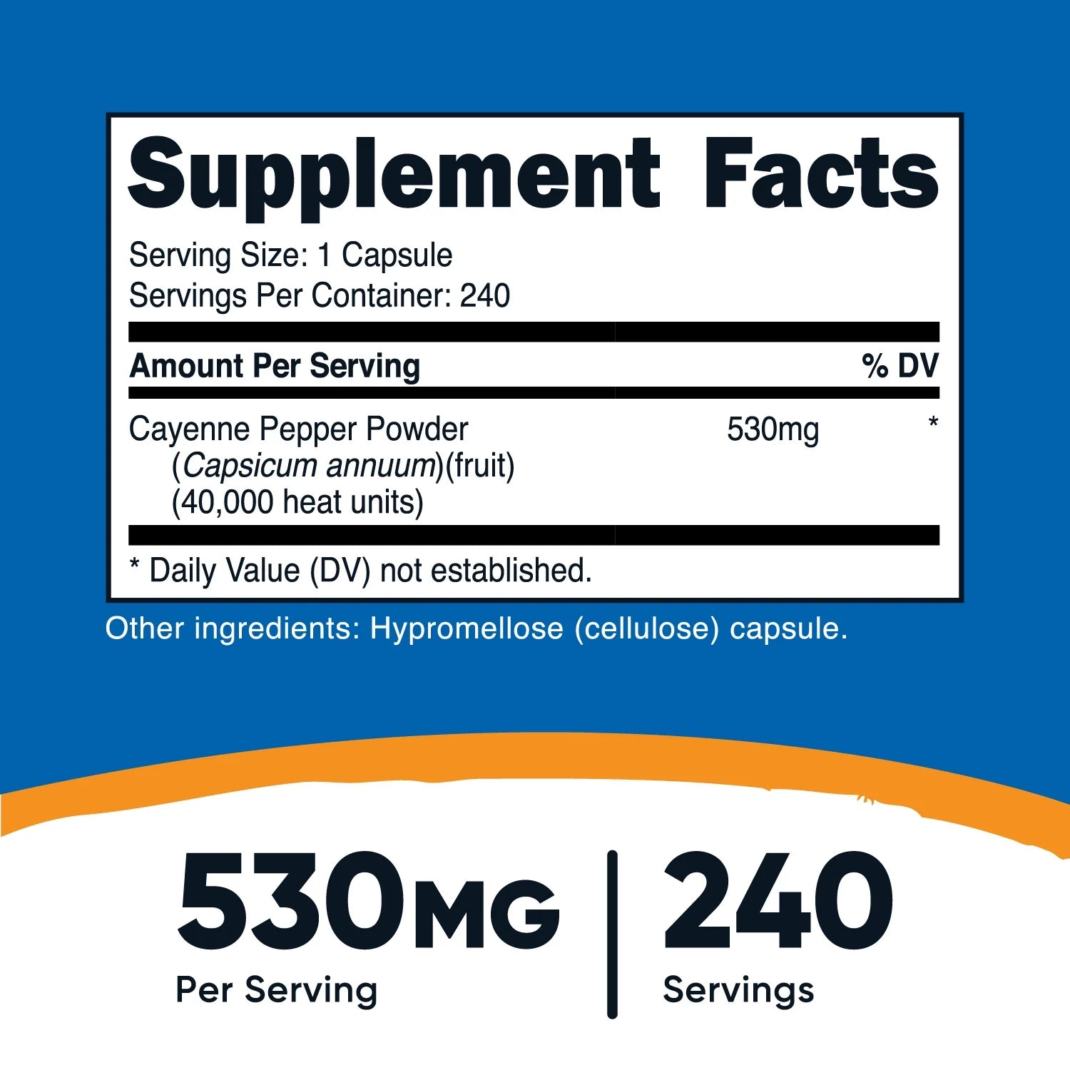 Cayenne Pepper 530Mg, 240 Capsules - Gluten Free, Non-Gmo Supplement