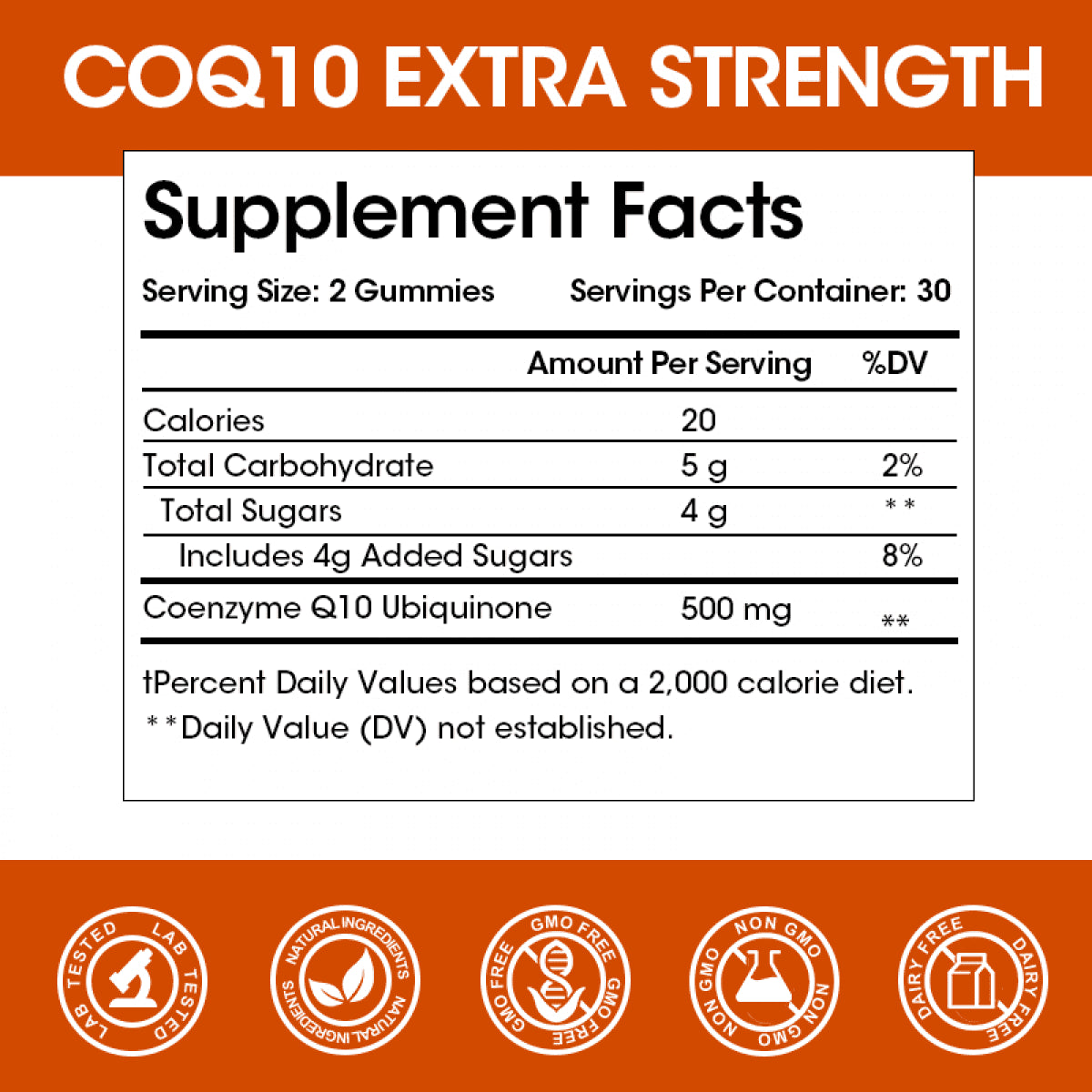 COQ10 Gummies Supplement, Ultra High Absorption Coq10 500Mg, Support Heart Health, Gluten Free (60 Veg Gummies)
