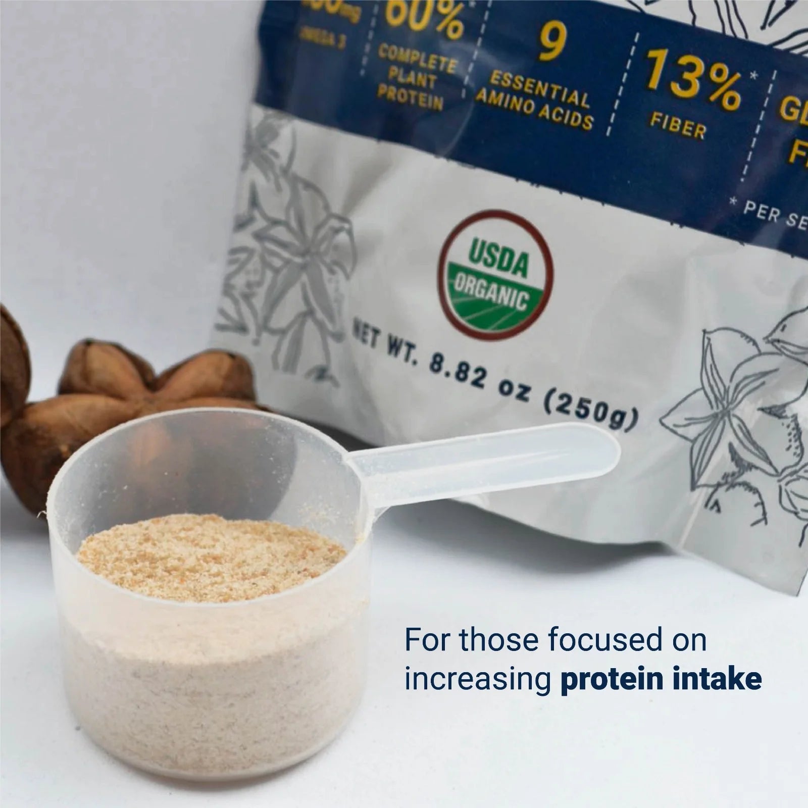 Natural Organic Sacha Inchi Protein Powder by , Complete Plant Based Protein - 250G